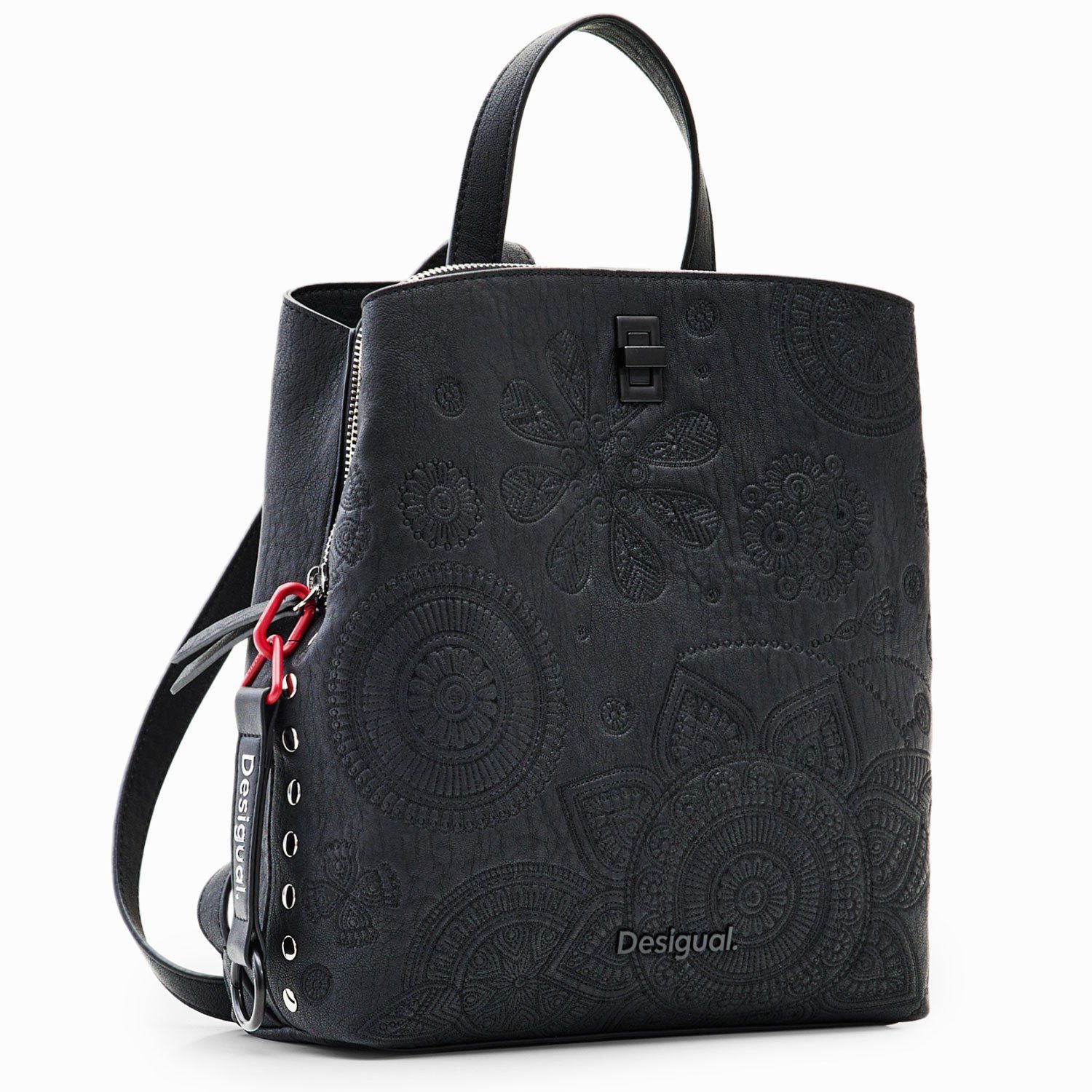 Desigual Freizeitrucksack Desigual Damen Rucksack Deja Vu Sumy Mini Black (Stück, Stück), Rucksack Schwarz