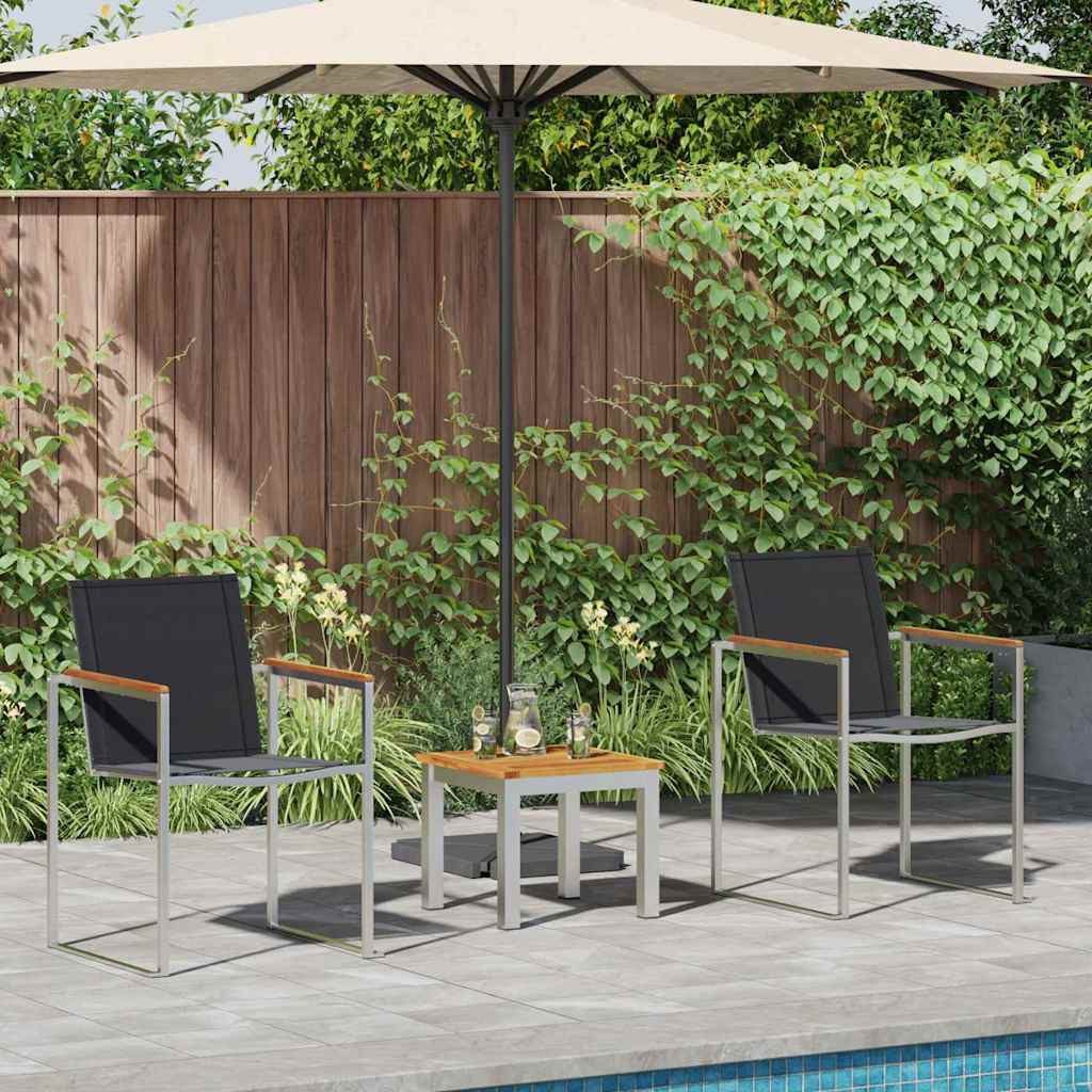 vidaXL Gartenlounge-Set Garten Essgruppe 3 stk. Braun und Schwarz, (3-tlg)