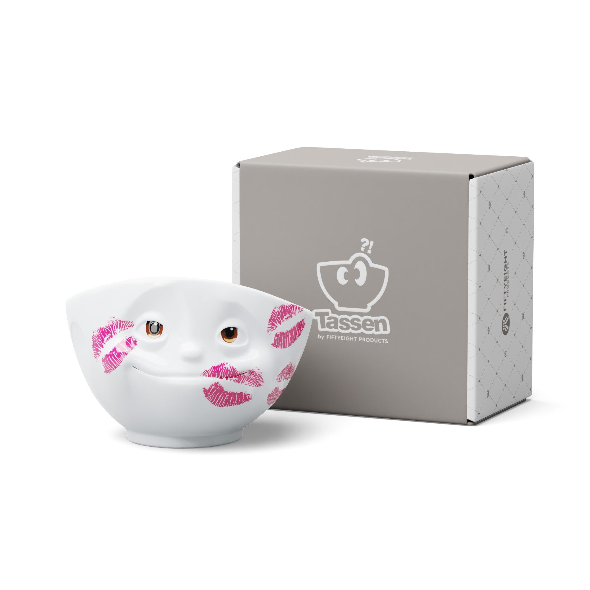 FIFTYEIGHT PRODUCTS Müslischale Schale Geküsst - Movie Edition - 500 ml, Salatschale, Hartporzellan, (Einzelartikel), Spülmaschinenfest und Mikrowellengeeignet