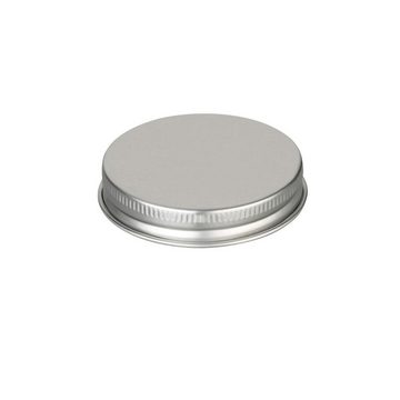 gouveo Make-Up Organizer Cremetiegel aus Braunglas mit Schraubdeckel - Leere Cremedose aus Glas, 12-tlg., 120ml/silber, Schutz für lichtempfindlichen Inhalt