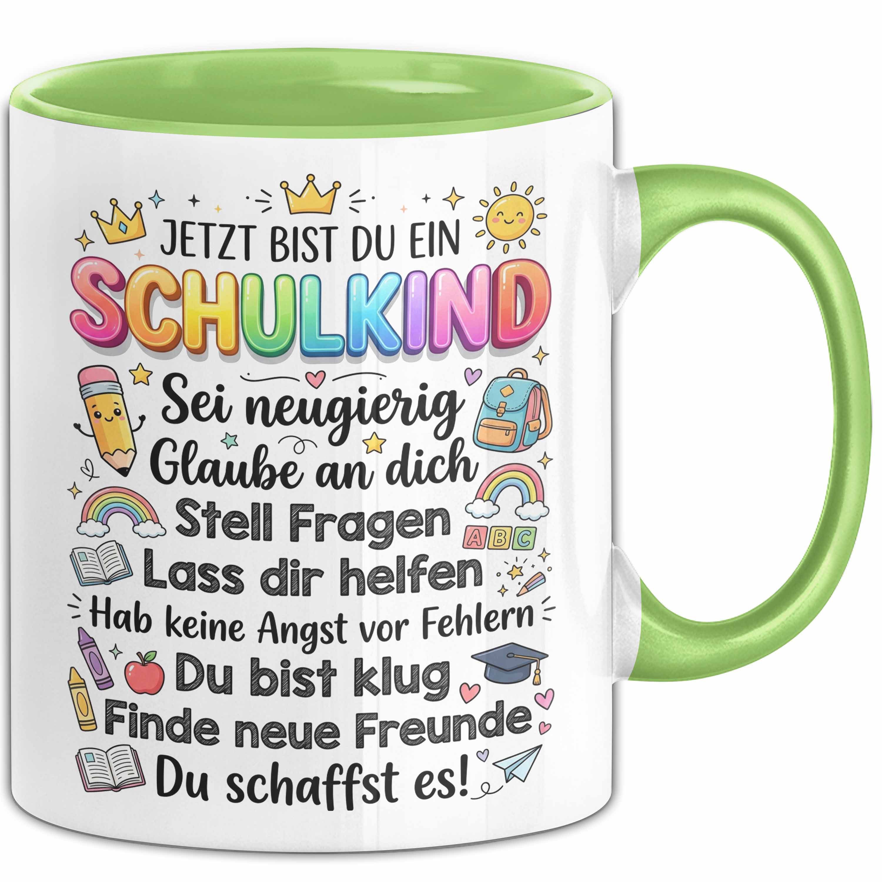 Trendation Tasse Einschulung Tasse Geschenk Jetzt Bist Du Ein Schulkind Geschenkidee Ge, Keramik