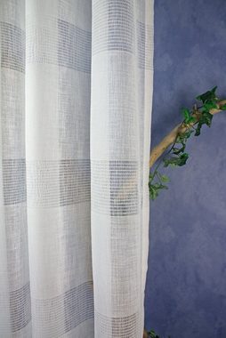 Vorhang Ösenschal Seitenschal Vorhang "Linen" 140x245 cm Weiß Natur Beige Braun Leinen Ösenvorhang, EXPERIENCE, Ösen (1 St), halbtransparent, Leinen, mit 8 Ösen