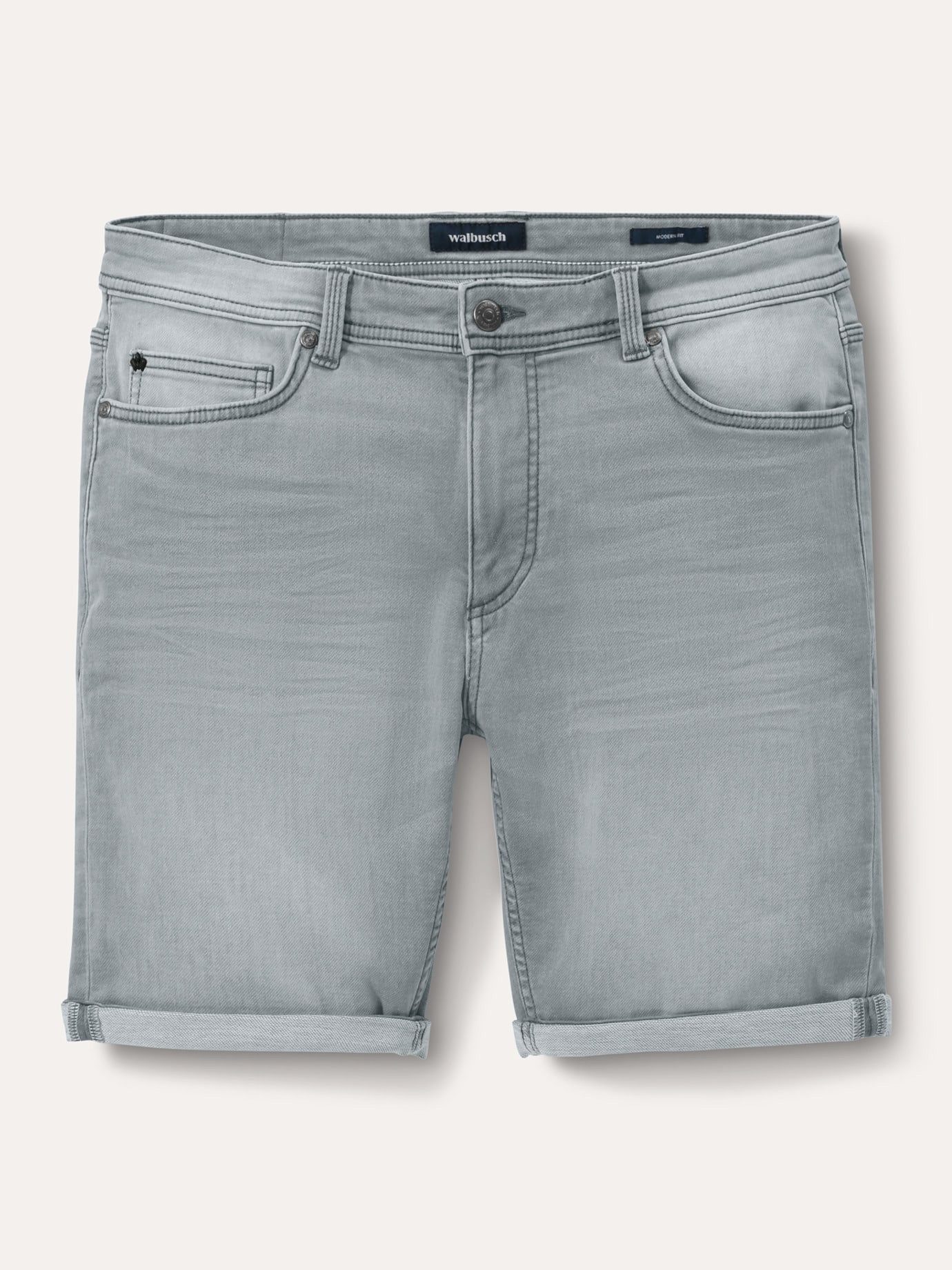 Walbusch Shorts Herren Jogger-Jeans Shorts Modern Fit Jeansshorts aus superelastischem Denim, Flex-Bund, in 18 Größen