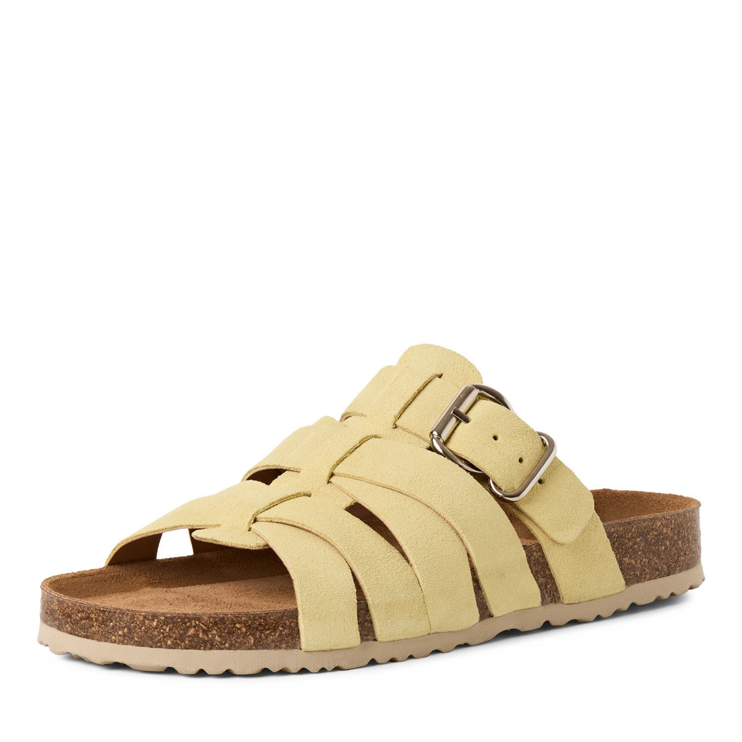 Tamaris Schlupfschuh, Hausschuh, Sommerschuh mit Veloursleder-Fußbett