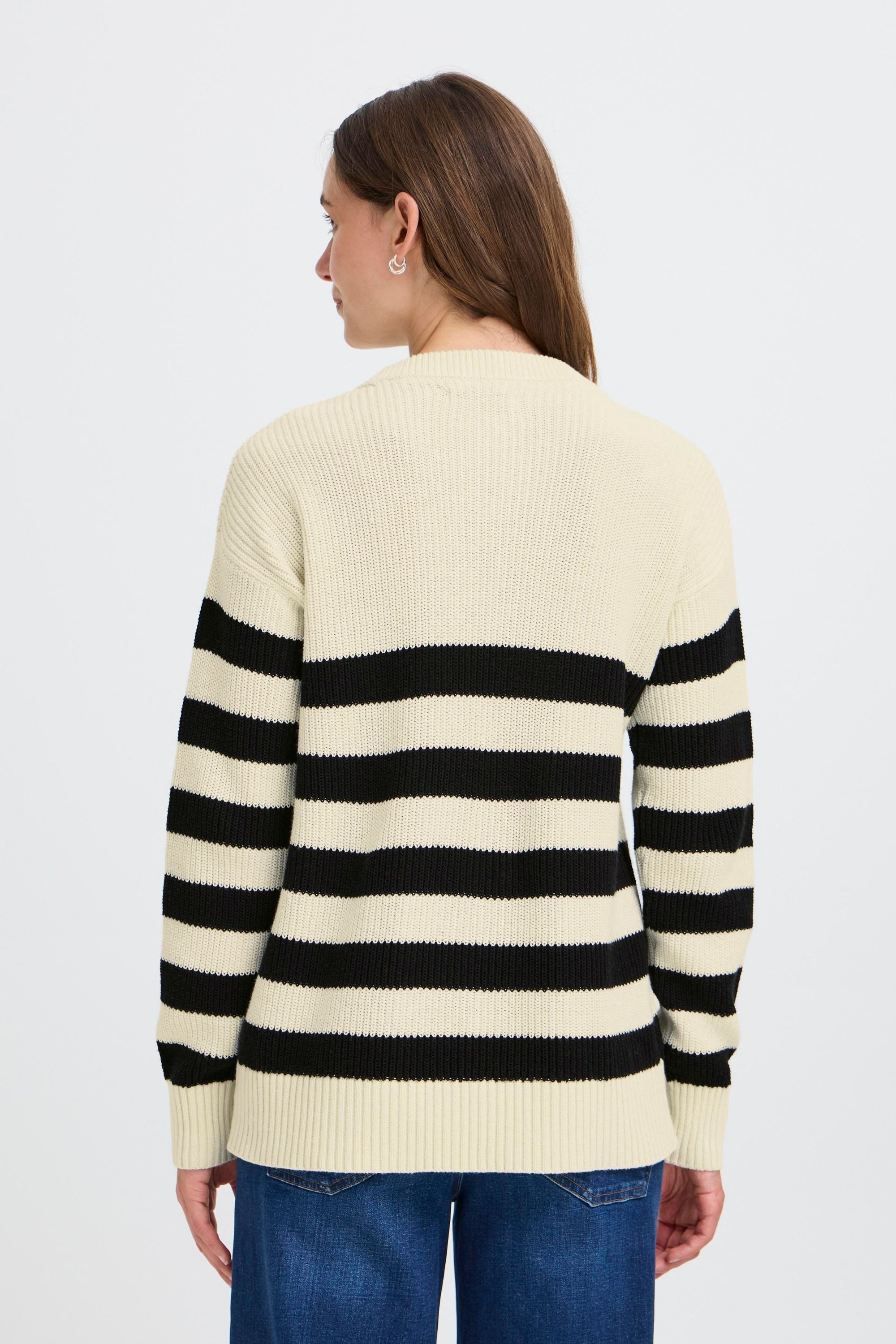 OXMO Strickpullover OXKavina Modischer Pullover mit Streifen
