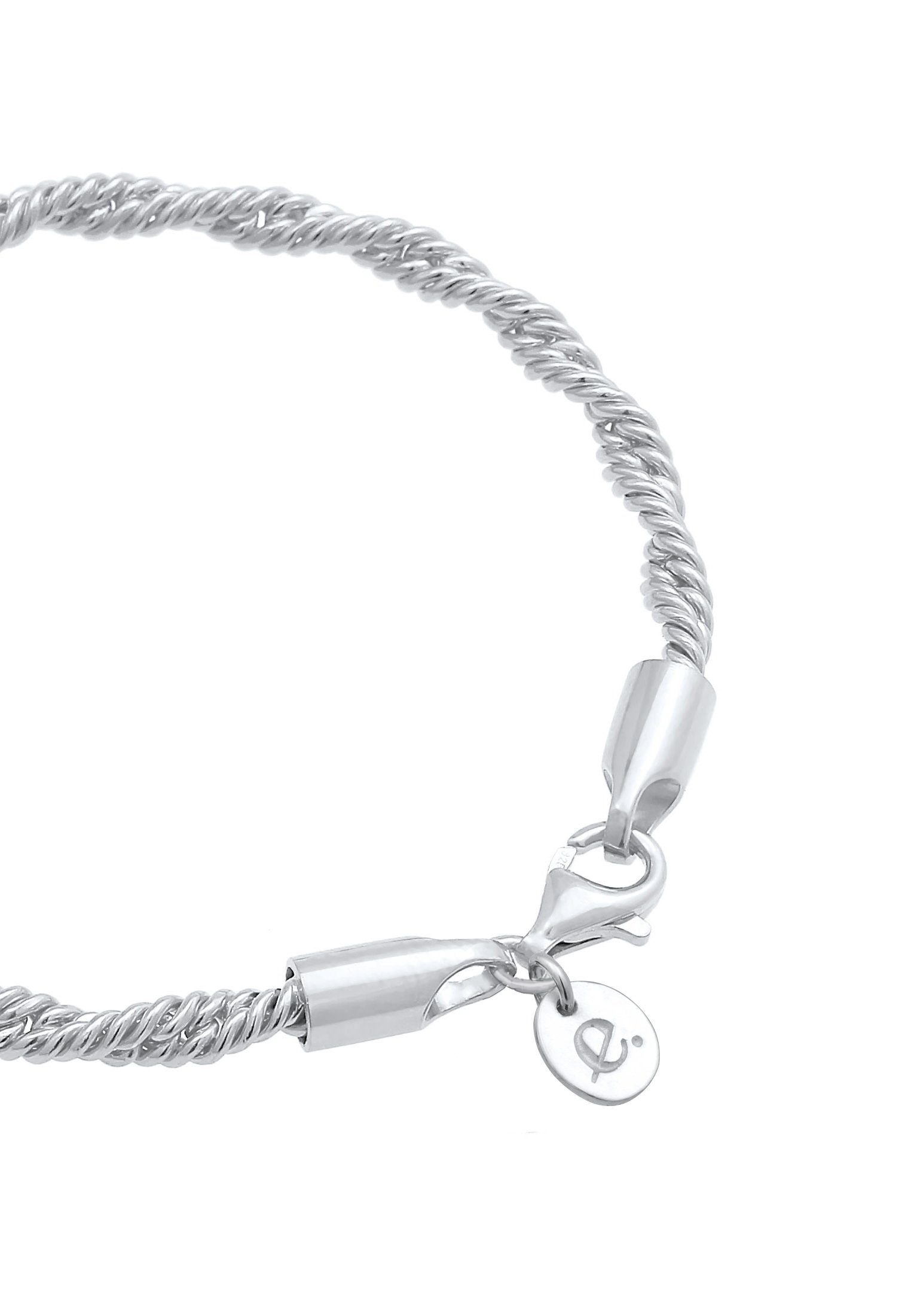 Basic Silber Elegant Gedreht 925 Premium Kordel Armband Elli