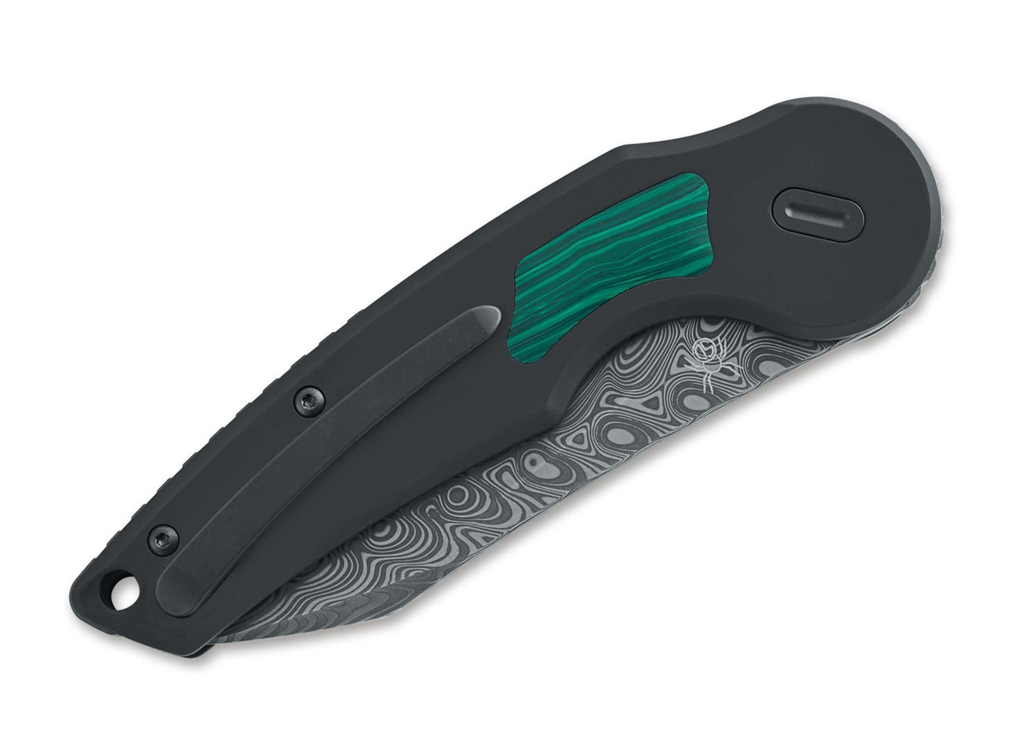 Fox Knives Taschenmesser Taschenmesser Jupiter Titanium Malachite Damascus