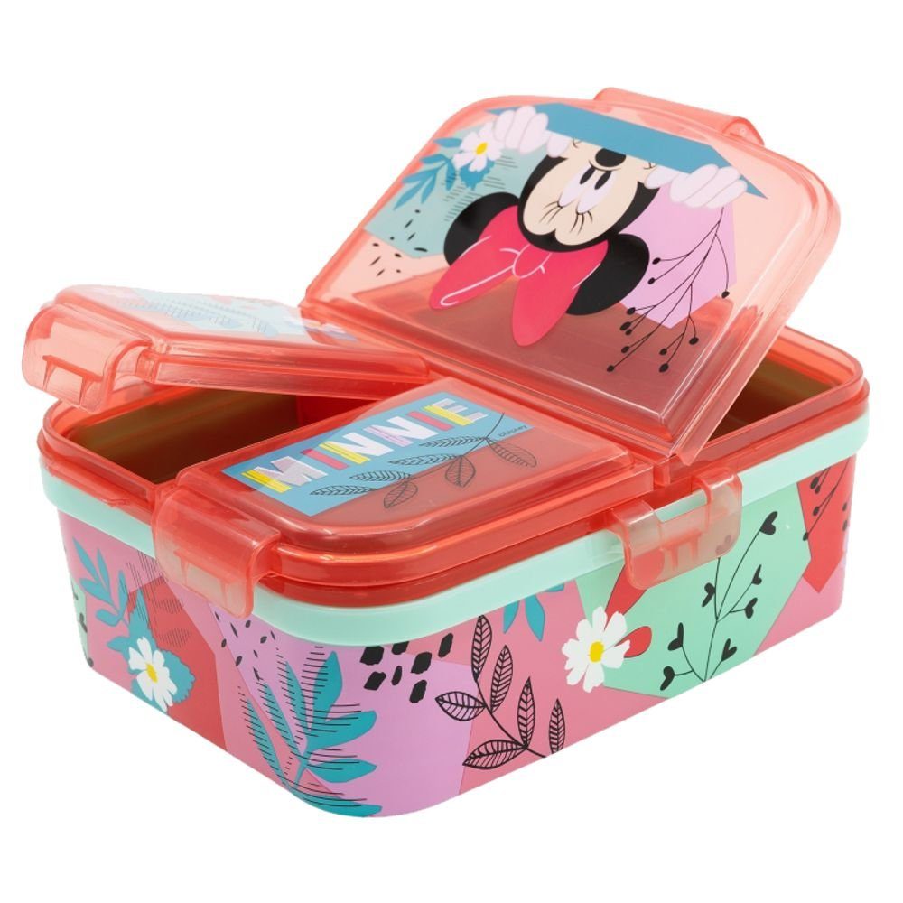 Minnie Go Minnie to Lunch Maus Fächer Vesper Brotdose Disney Lunchbox Dose Mouse XL 4 Mouse