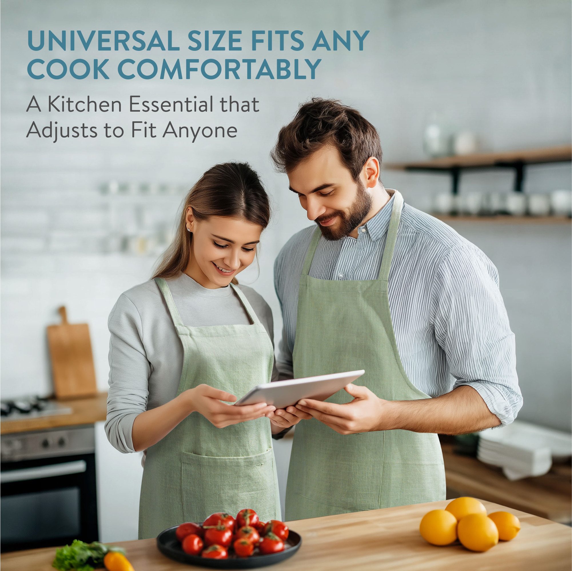 JEMIDI Kochschürze Baumwoll Schürze - Kochschürze für Damen und Herren - Kü günstig online kaufen