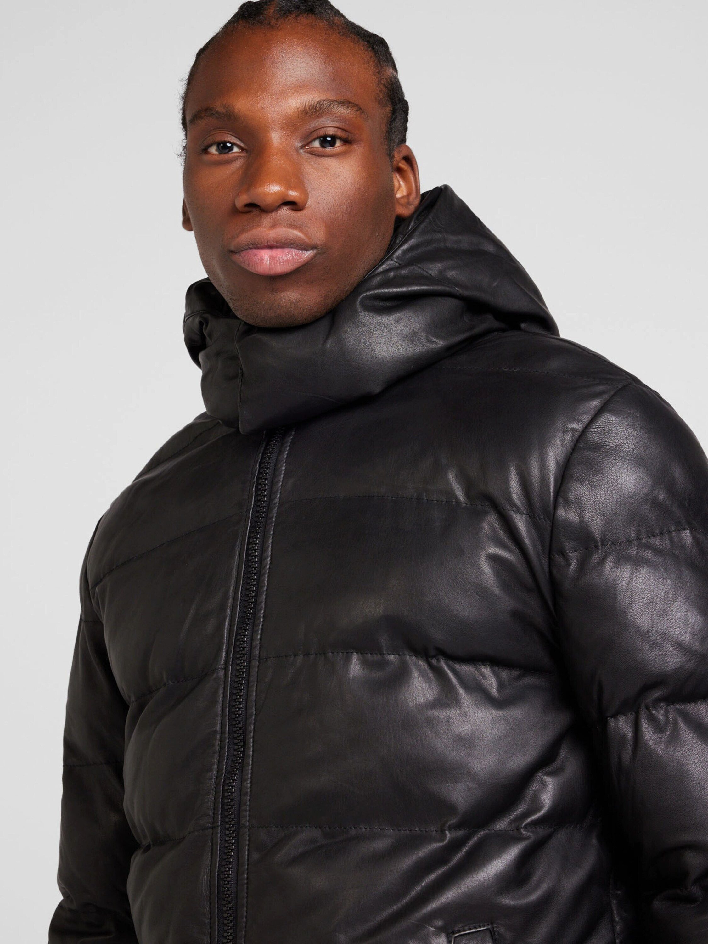 Freaky Nation Lederjacke Mit Kapuze Freaky Nation FLYNN-FN