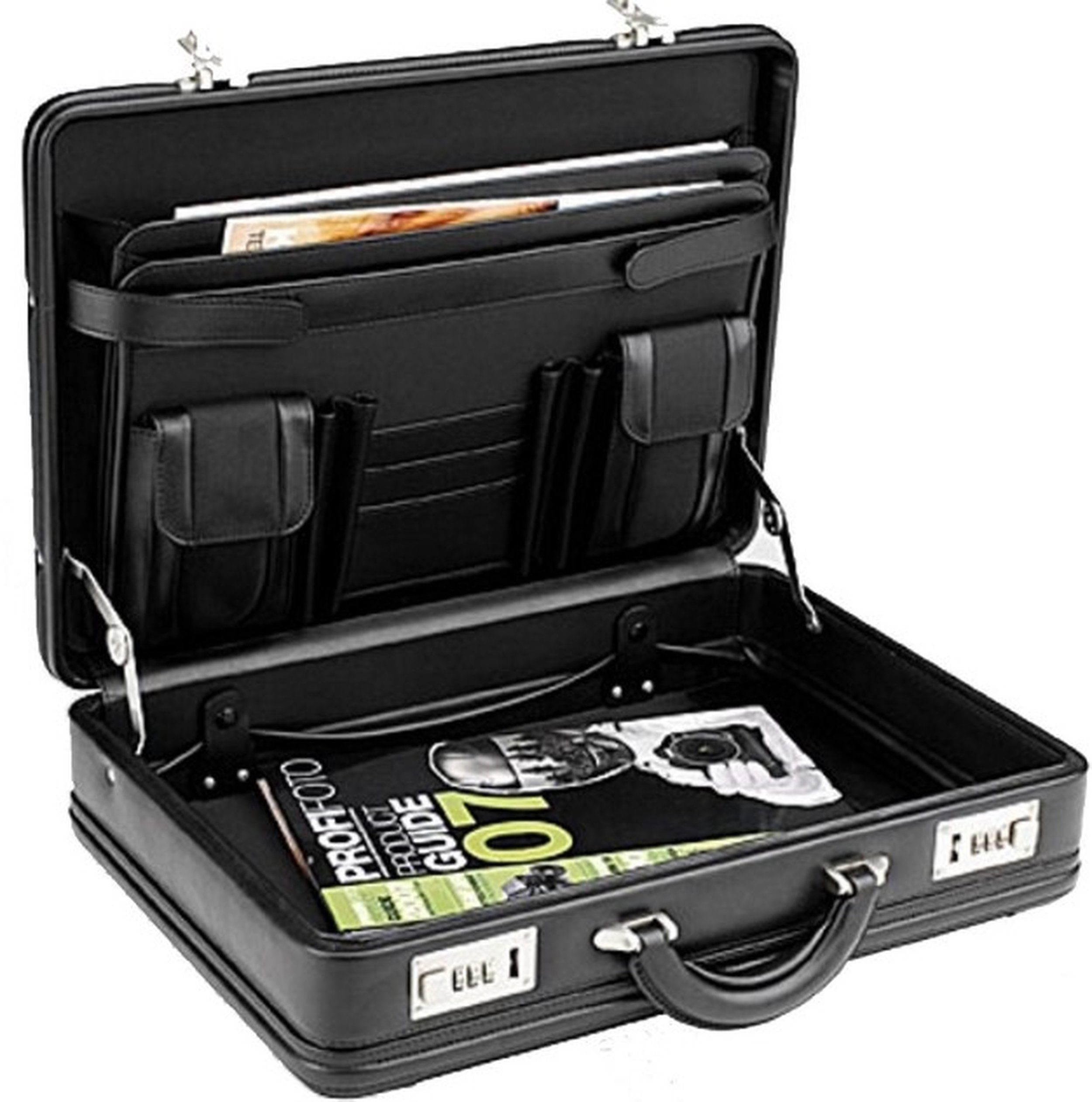 D&N Aktenkoffer Aktenkoffer 46x34x11 cm - Dehnfalte - schwarz