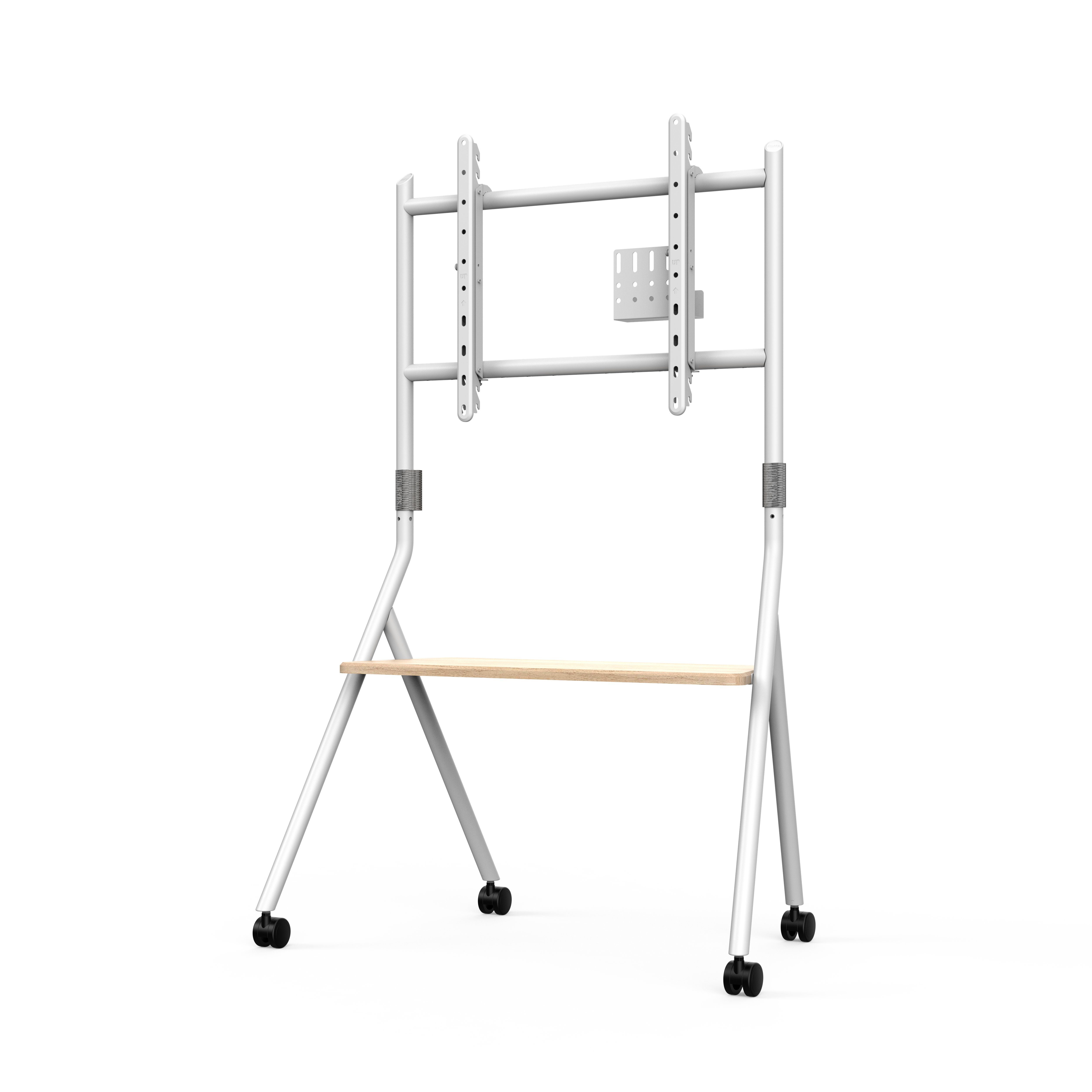 FITUEYES TV-Ständer, (bis 78,00 Zoll, Rollbar) Mobiler Stand Weiß TV