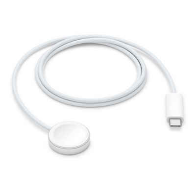 IK-Handelsgruppe Ladegerät für Apple Watch, USB-Ladegerät (Kabellänge 1 Meter, Weiß, Magnetisch, USB Type-C Stecker)