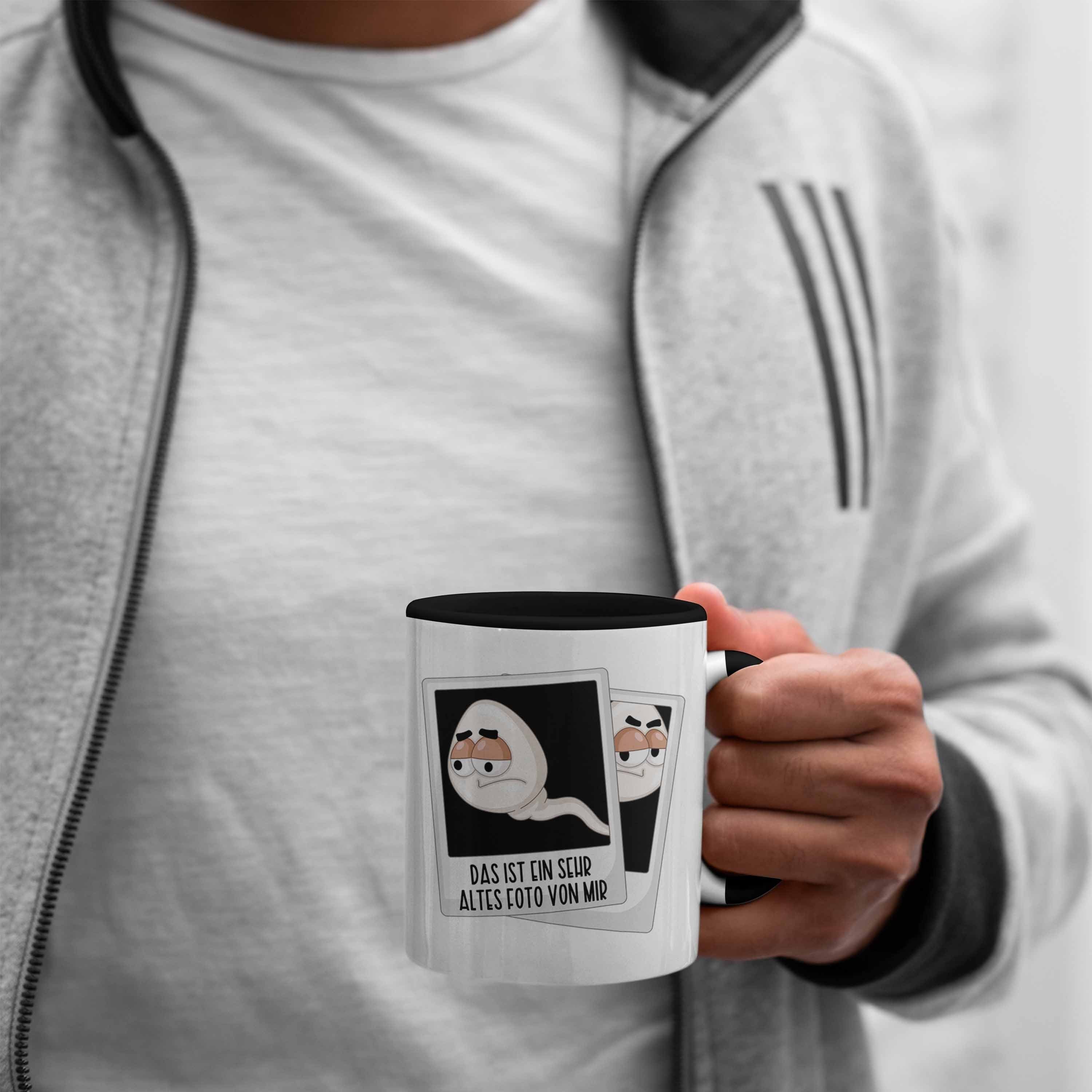 Schwarz Lustig Männer Trendation Witzig Tasse - Coole Geschenk Sprüche Tasse Fun Männer Trendation Herren Funny Spermium Spruch