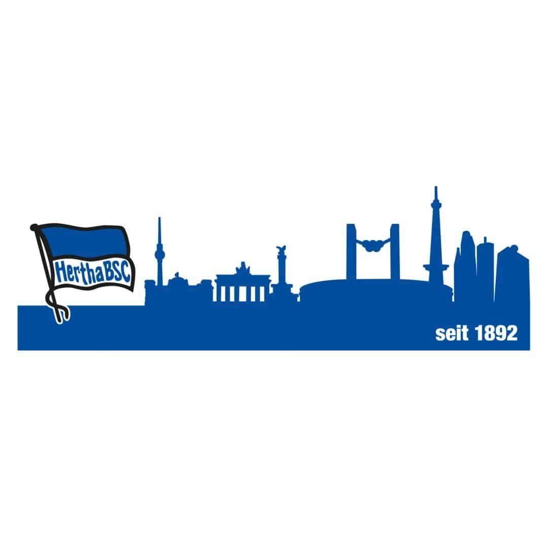Hertha BSC Wandtattoo Fußball Wandtattoo Hertha BSC seit 1892 Skyline Fahne günstig online kaufen