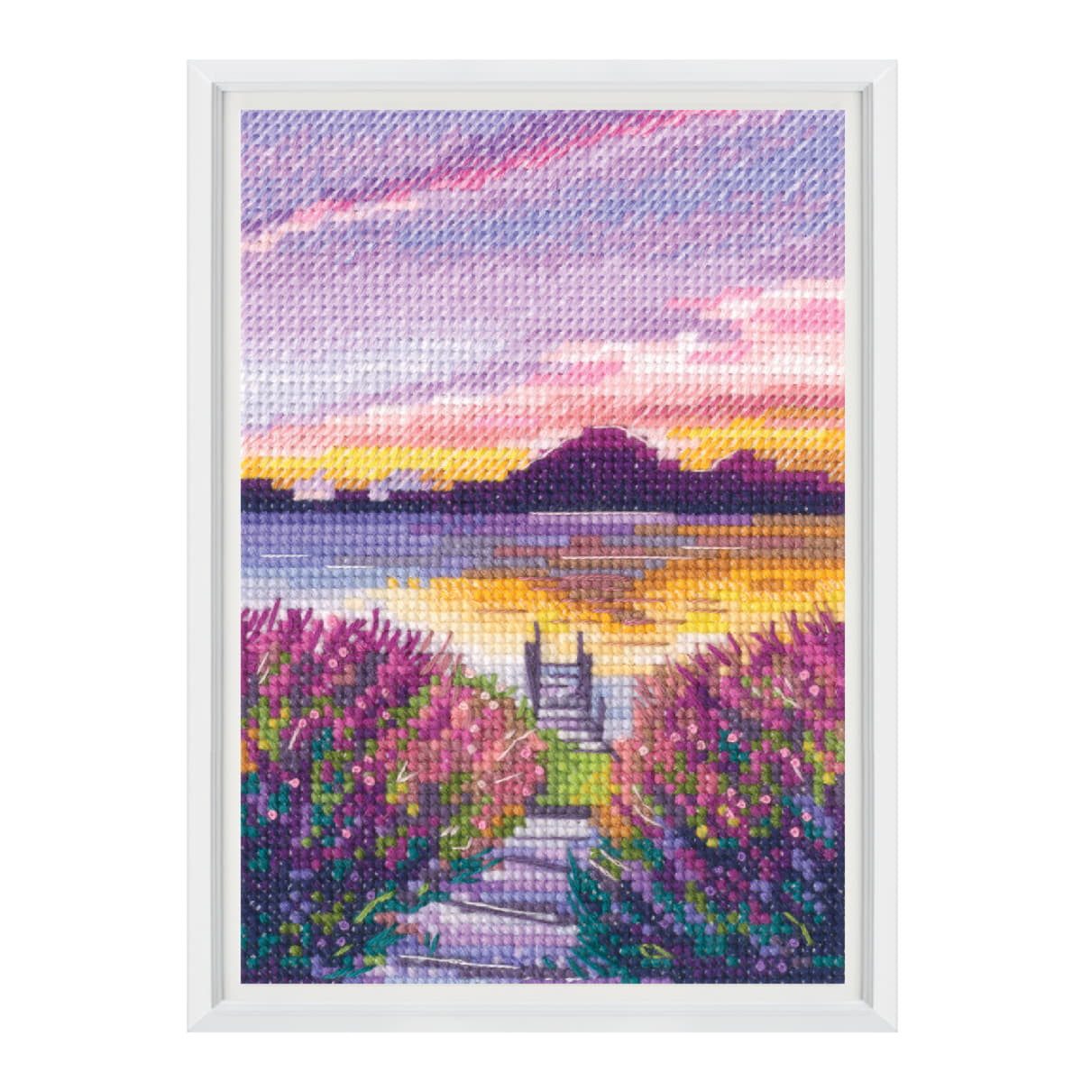 RTO Kreativset RTO Kreuzstich Stickpackung "Weg zum Sonnenuntergang", Zählmuster, (embroidery kit by Marussia)