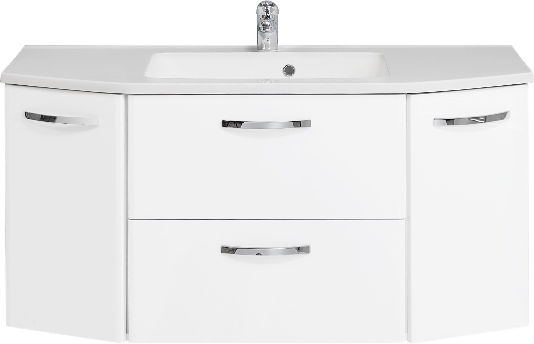 Saphir Waschtisch Quickset 326, mit Mineralmarmorbecken, 112cm breit (2-St)