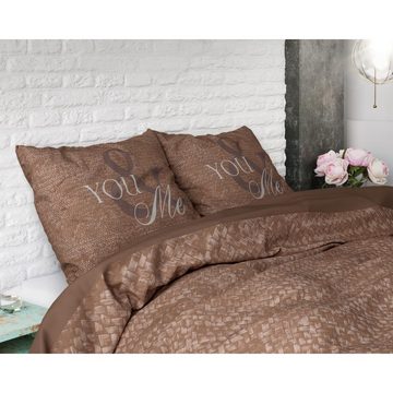 Bettwäsche Sleeptime Love For You & Me -Bettbezug +Kissenbezüge, Sitheim-Europe, Baumwolle, 2 teilig, Weich, geschmeidig und wärmeregulierend