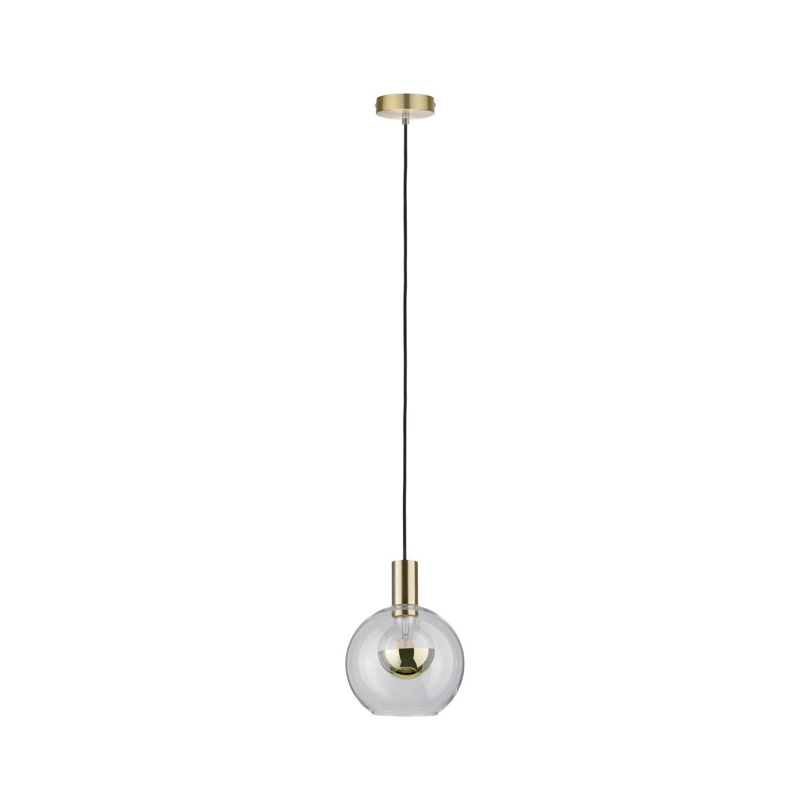 Paulmann Pendelleuchte Neordic Esben max. 1x20W Klar/Messing gebürstet 230V Glas/Metall, ohne Leuchtmittel, E27