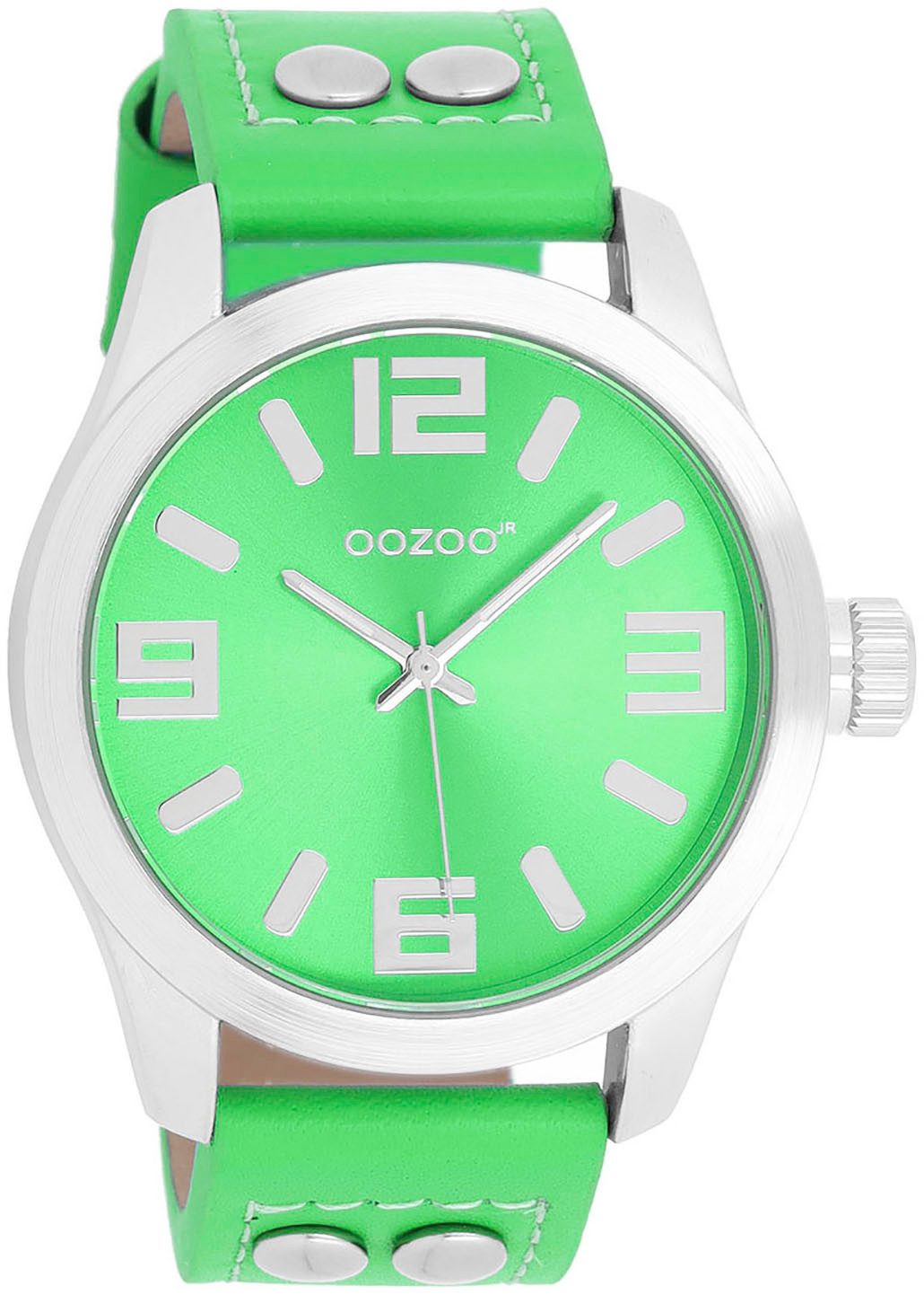 OOZOO Quarzuhr JR319, Armbanduhr, Damenuhr, Herrenuhr, Lederarmband, Ø 40mm