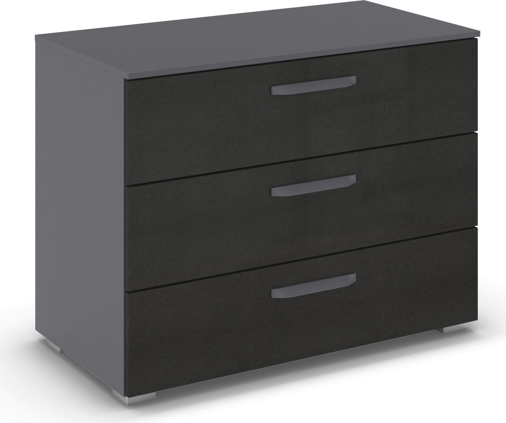 OTTO home Schubkastenkommode Kommode Sideboard Schubladenkommode Schlafzimmerkommode OTELI (Breite 80 cm SOFT-CLOSE-FUNKTION, elegante Dekor- oder Hochglanzfront), mit 3 geräumigen Schubladen für viel Stauraum MADE IN GERMANY