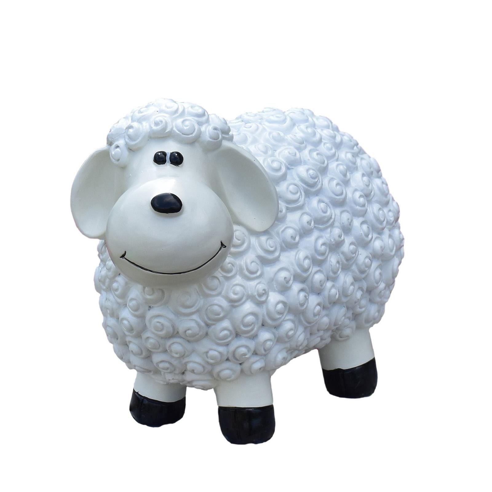 Geschenkestadl Gartenfigur Bunte Schafe viele Farben 30cm x 17cm x 23cm wetterfeste Gartenfigur