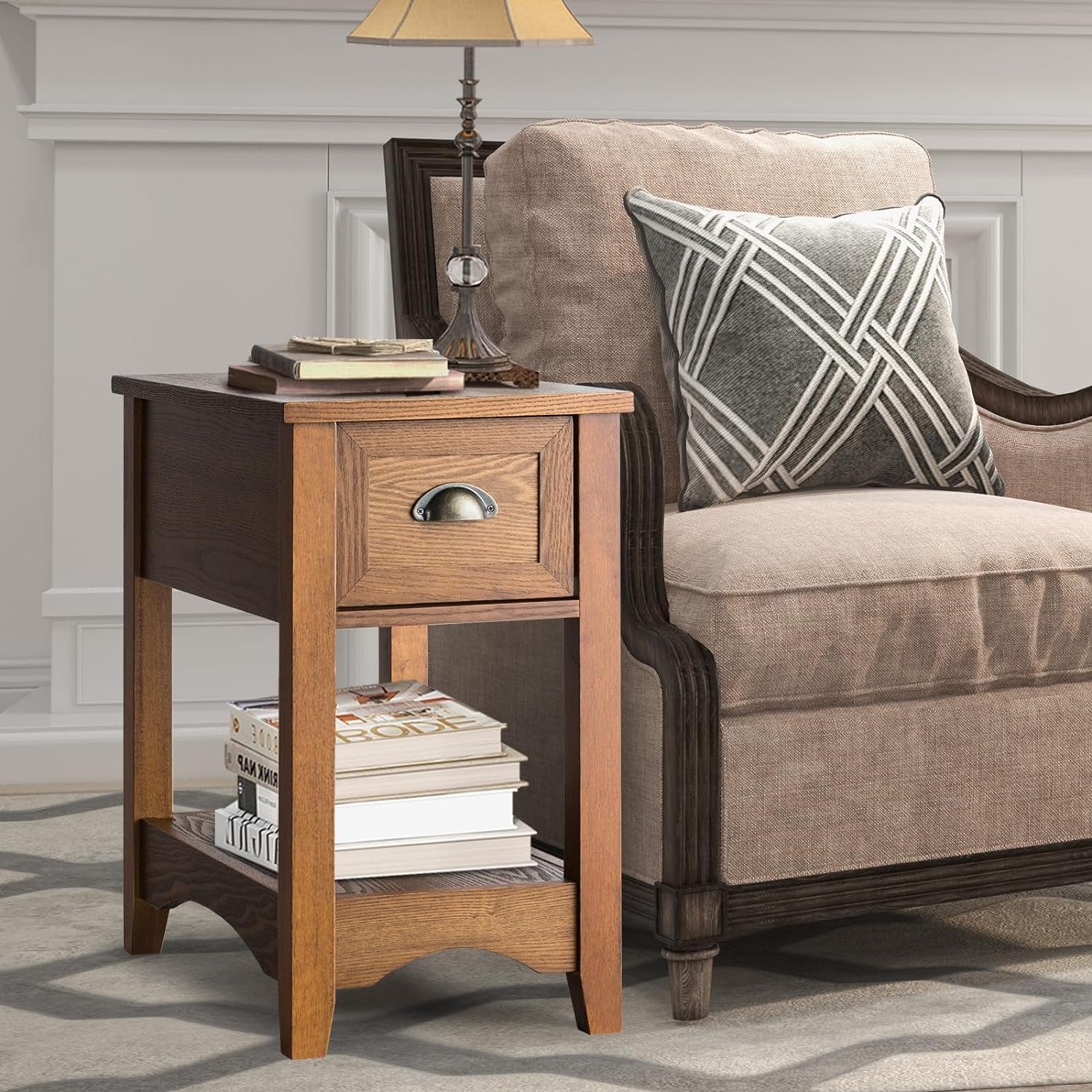 KOMFOTTEU Beistelltisch Nachttisch (1-St), mit Schublade günstig online kaufen