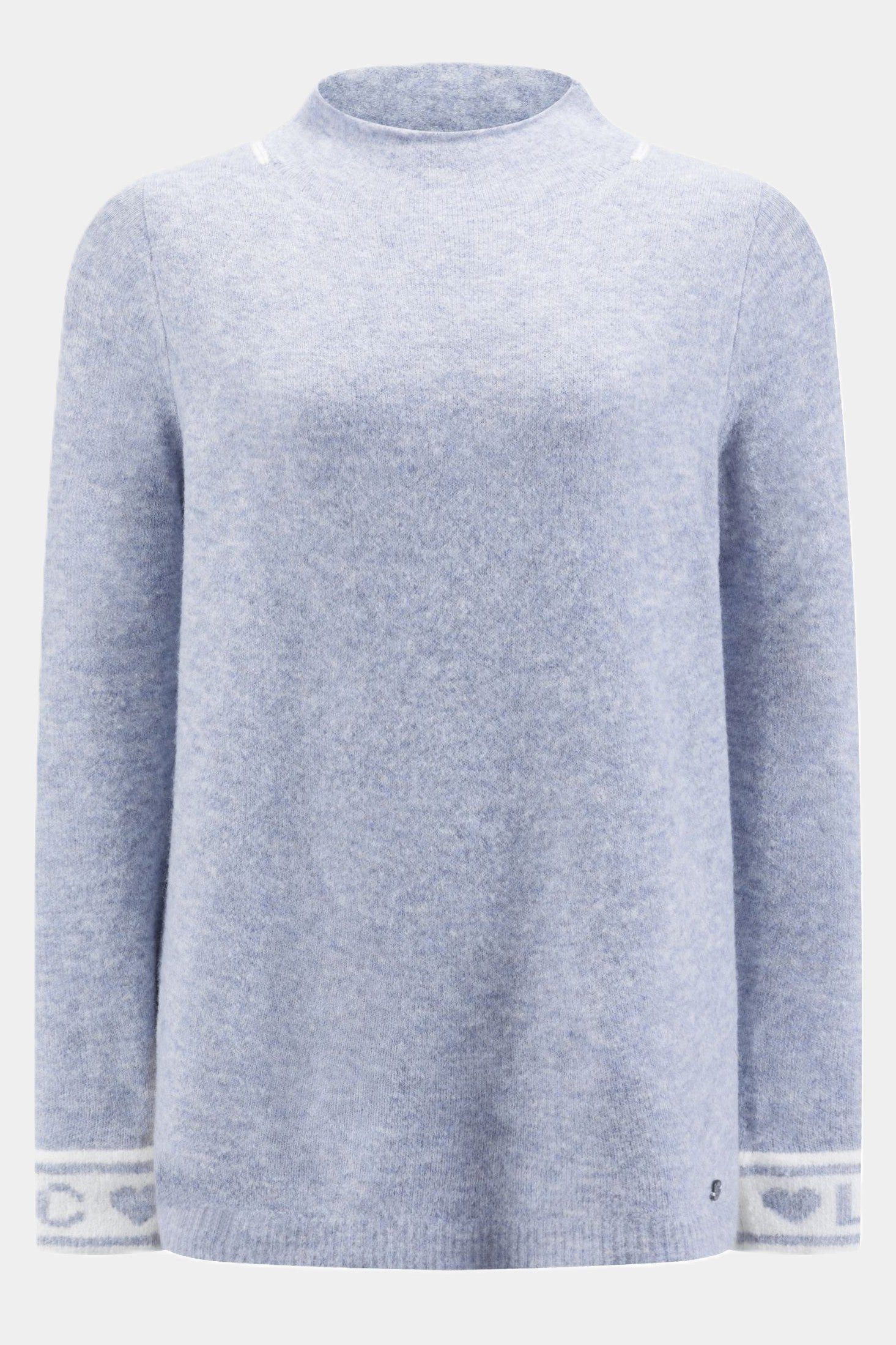 Zaubermond Strickpullover Zaubermond Strickpullover mit Schriftzug-Detail am Ärmel - JEANS