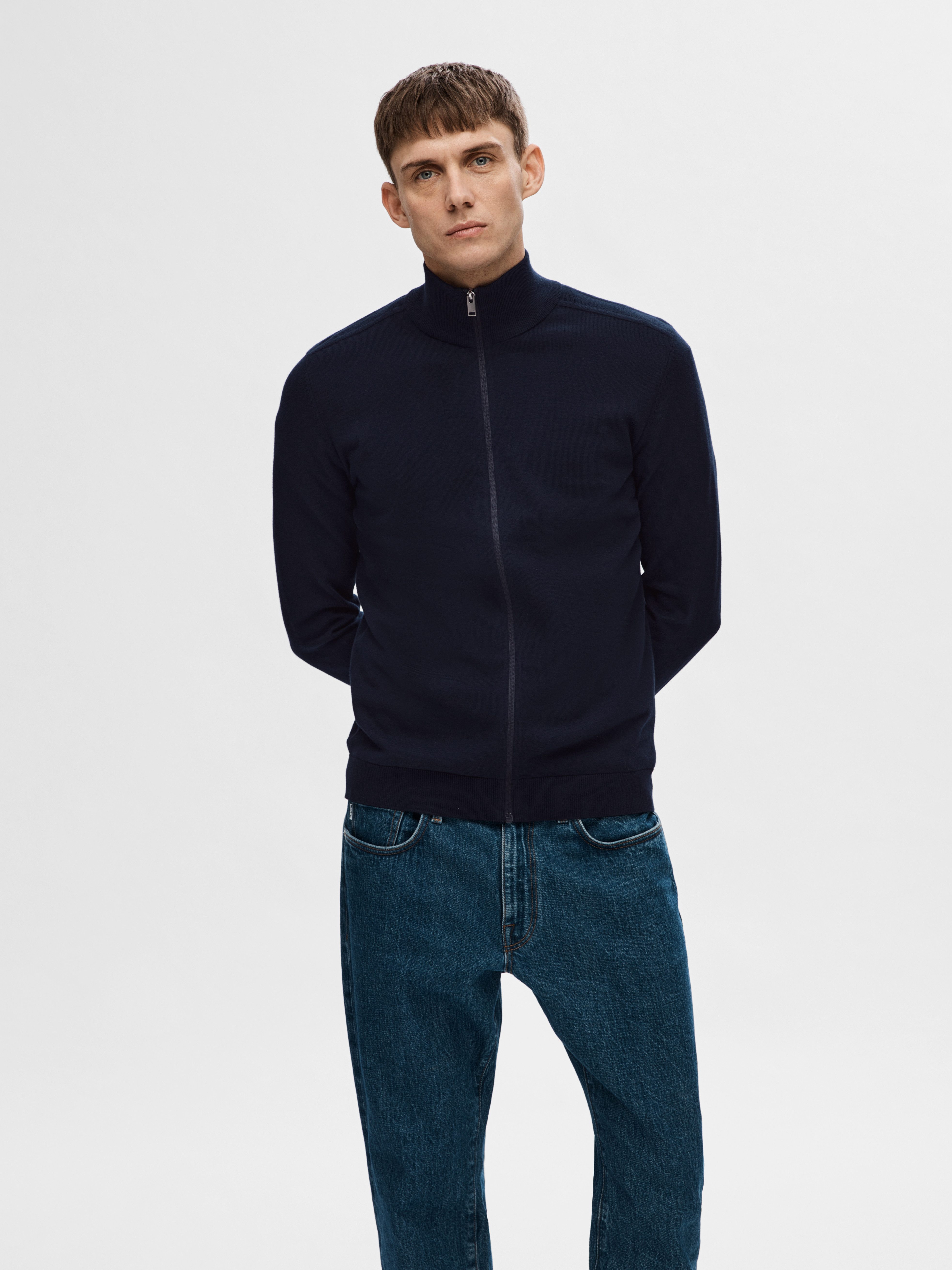 Selected Strickjacke SLHBERG FULL ZIP CARDIGAN NOOS