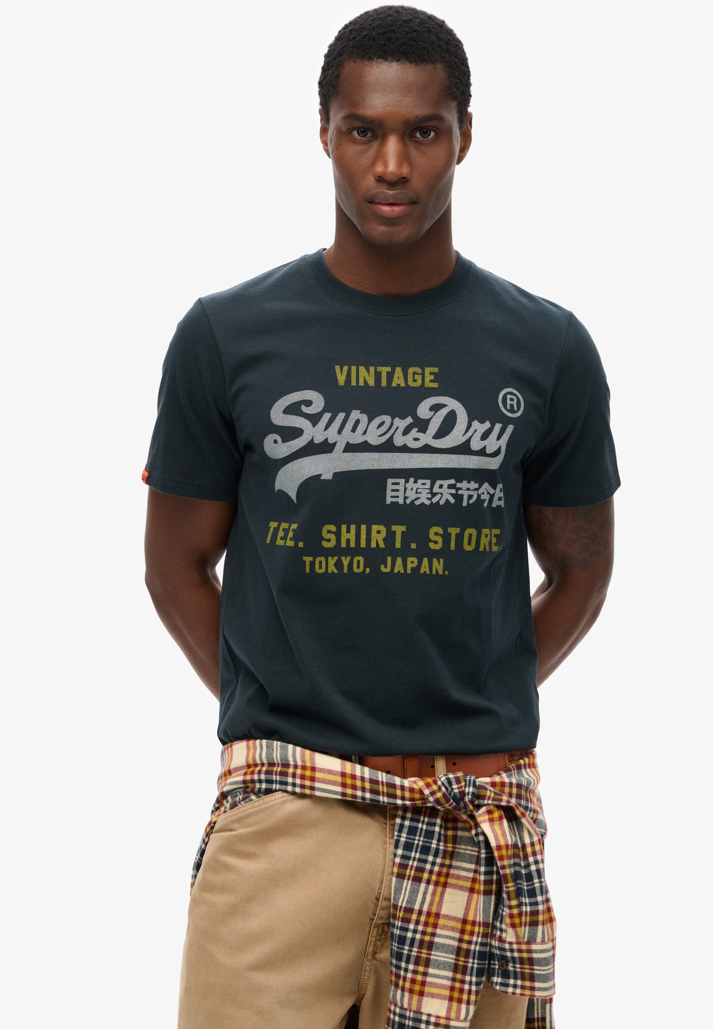 Superdry T-Shirt T-Shirt Kurzarmshirt mit großem günstig online kaufen