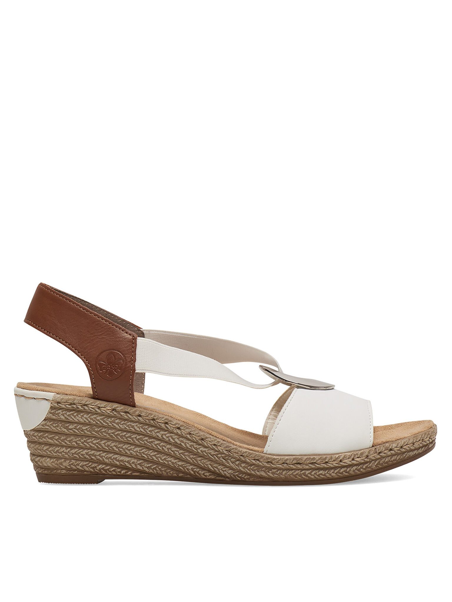 Rieker Rieker Sandalen Damen 624H6-81 Weiß Sandale