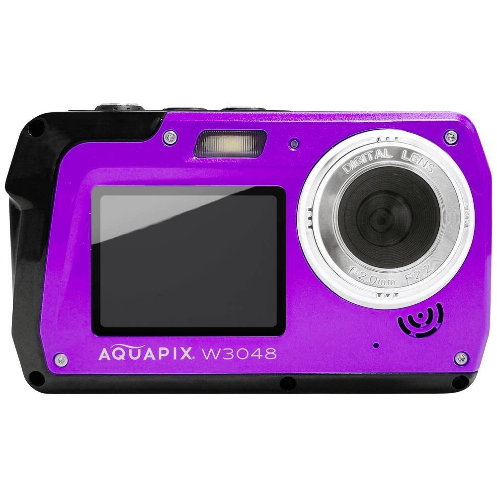 Aquapix Unterwasserkamera W3048-I Edge violet Kompaktkamera (Unterwasserkamera, Frontdisplay)