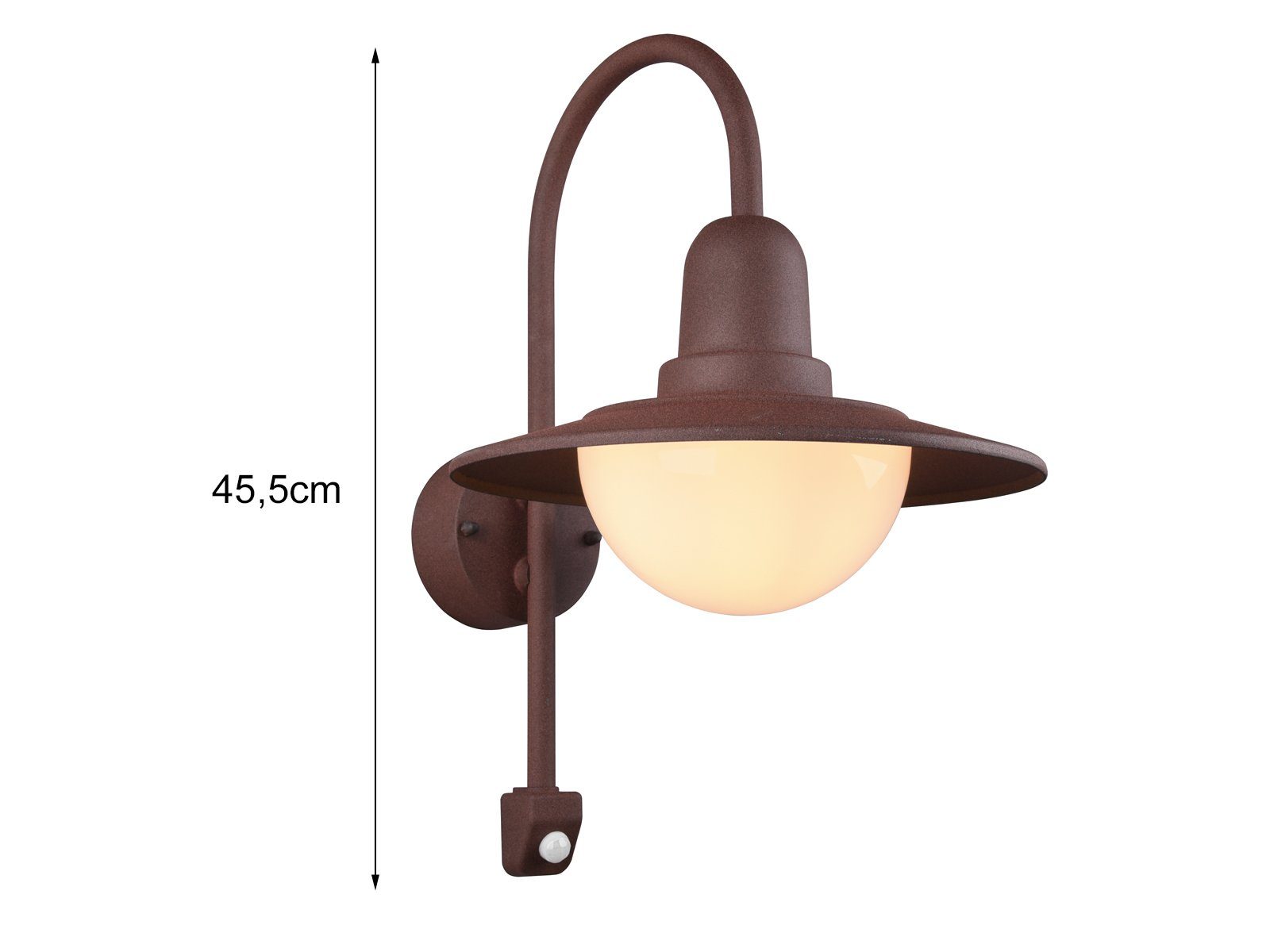 TRIO Leuchten LED Außen-Wandleuchte, Bewegungsmelder, LED wechselbar, Warmweiß, Landhausstil Wandlaterne mit Bewegungsmelder, Fassadenlampe Hauswand