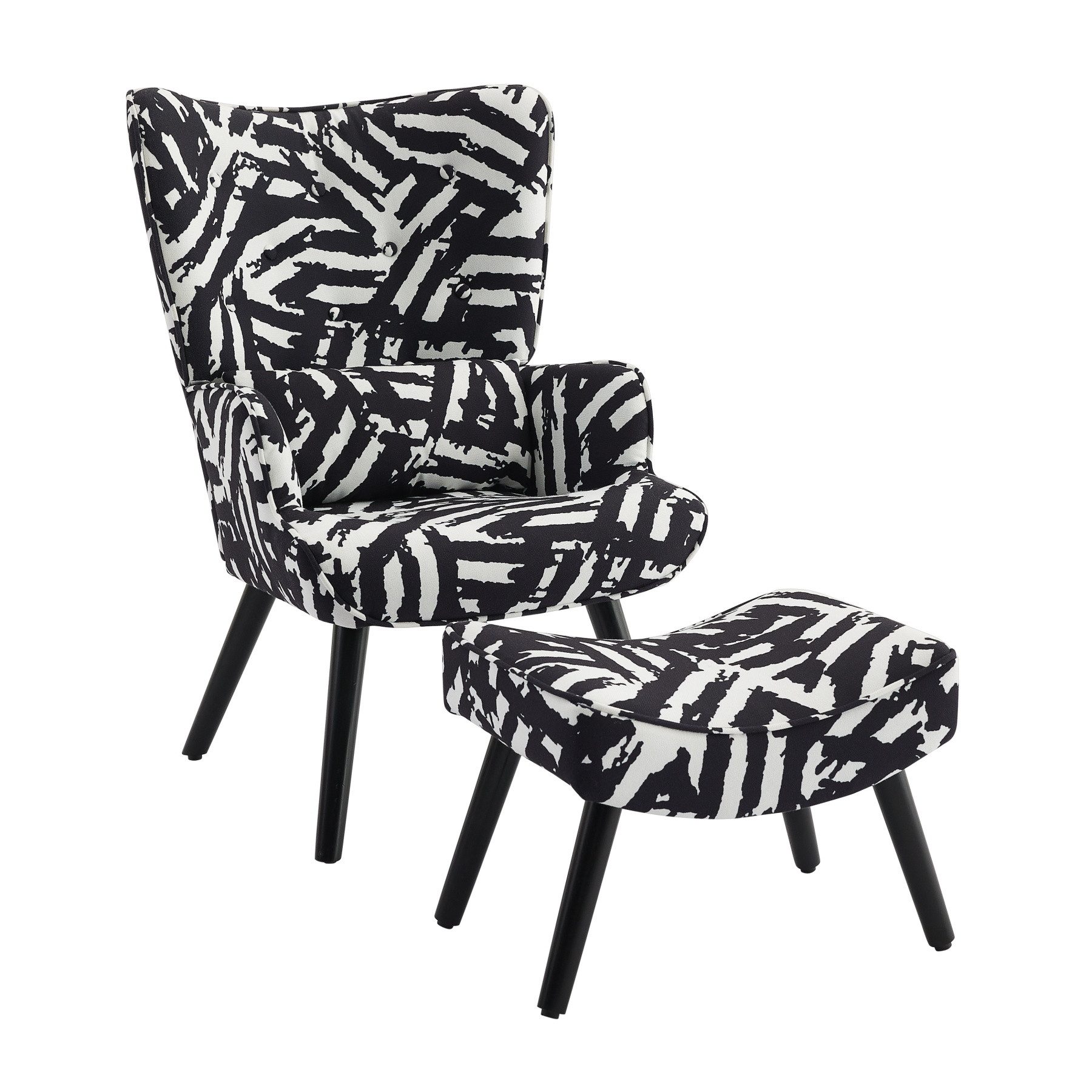 HomeMiYN Ohrensessel Relaxsessel Lehnstühle Patchwork Ohrensessel günstig online kaufen