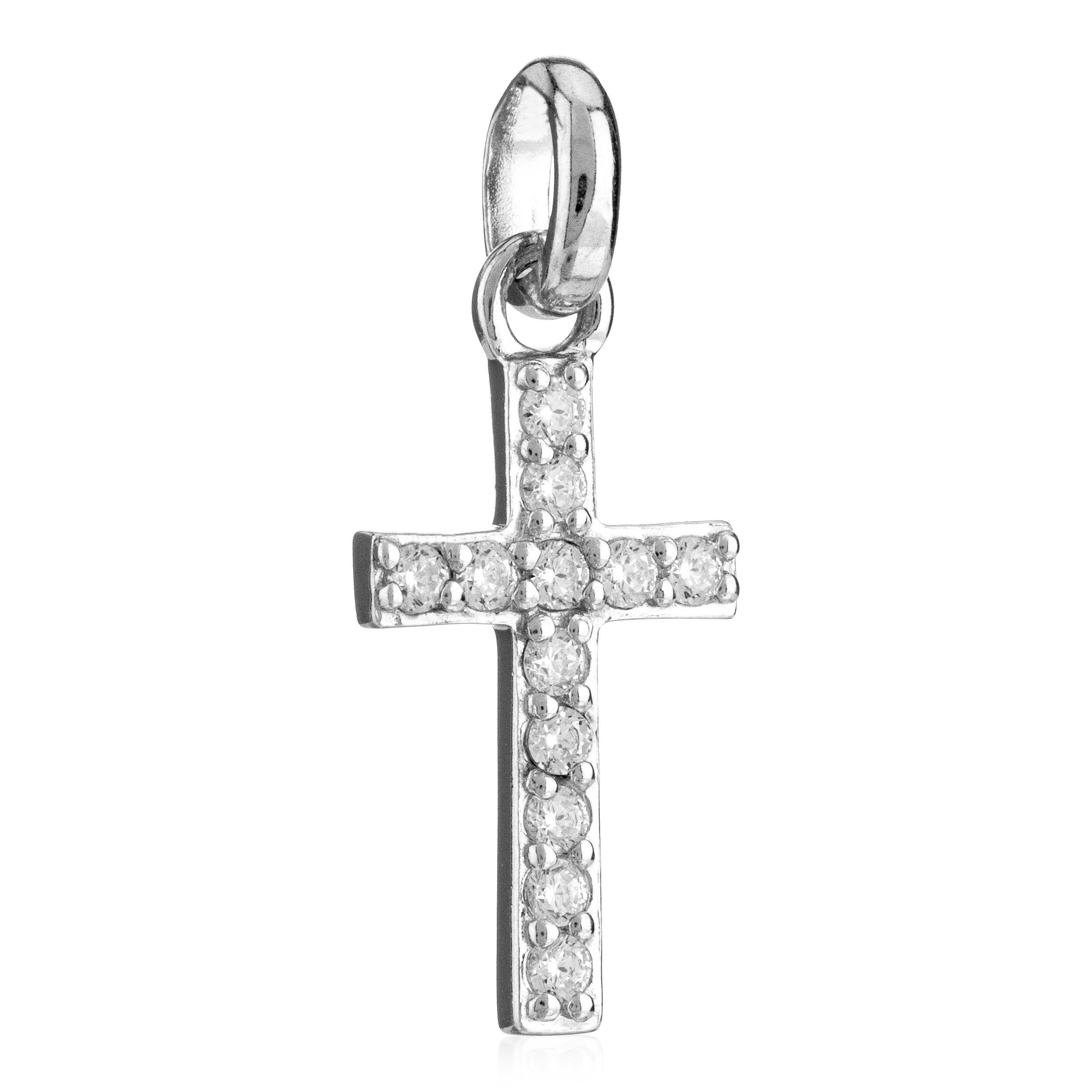 Kreuzanhänger 925 Sterlingsilber Kreuz Ketten Anhänger Rhodinier