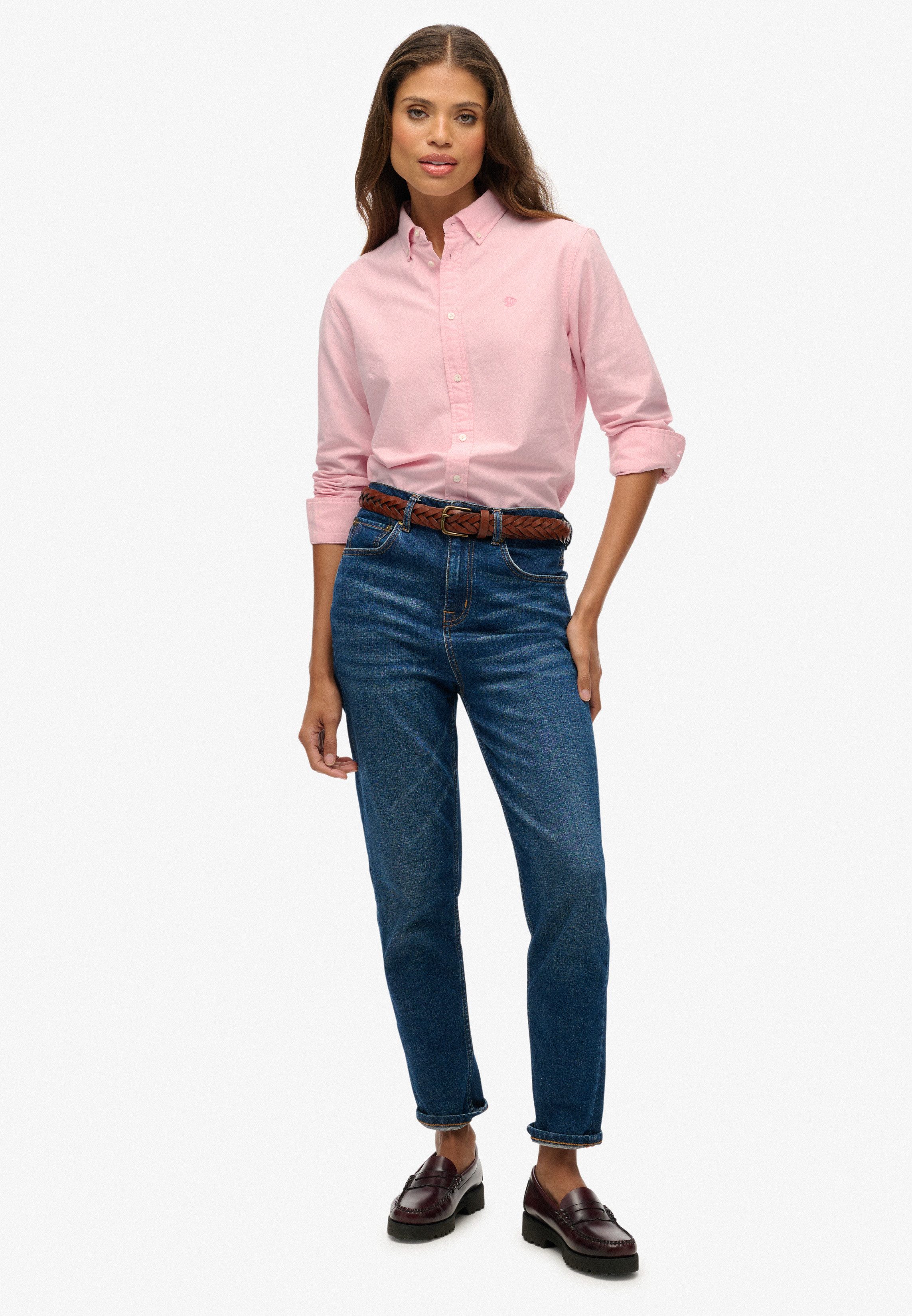 Superdry Hemdbluse SLIM OXFORD BD L/S SHIRT Baumwolle, slim fit – Bild 5 von 5