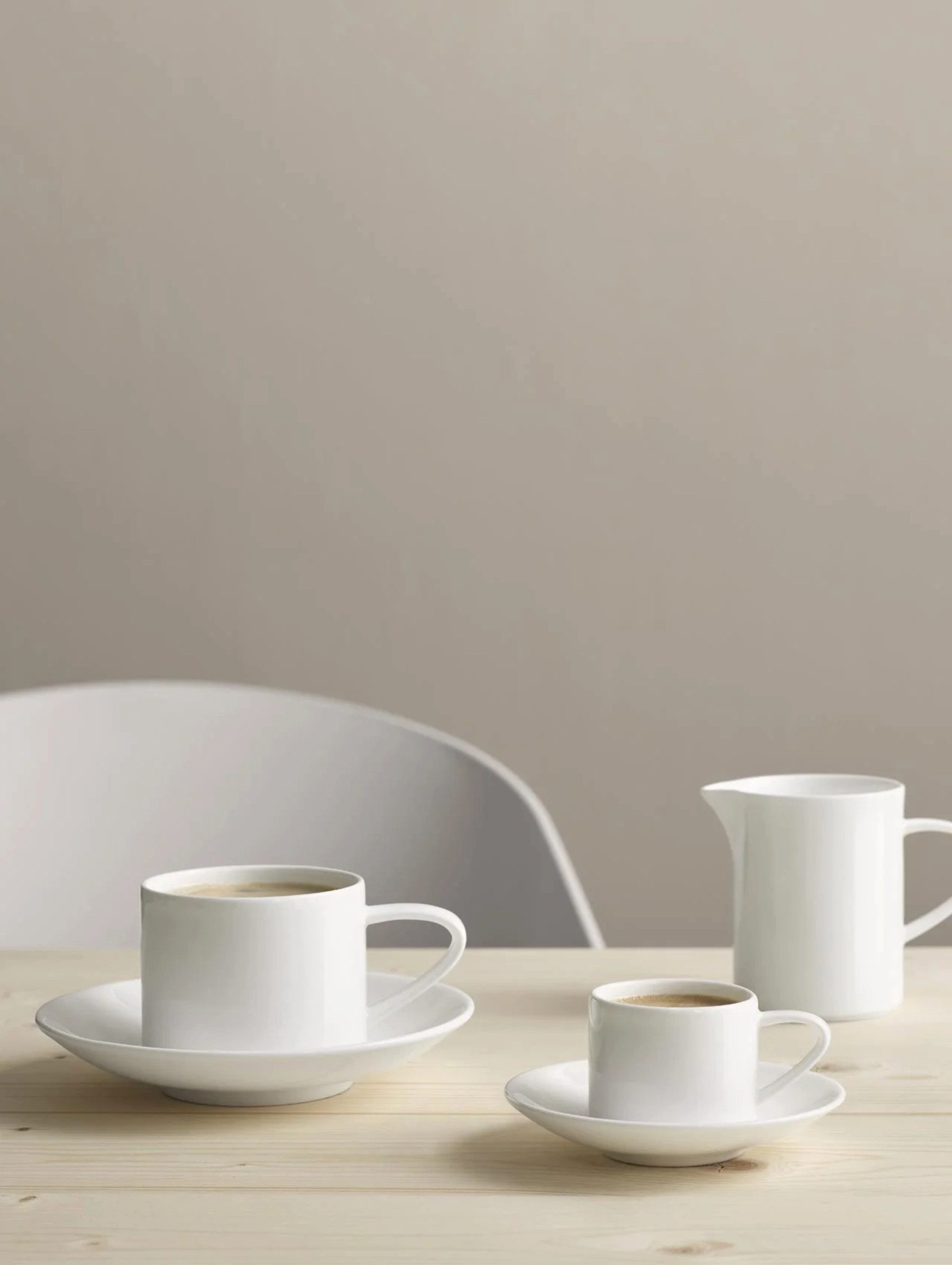 ASA SELECTION Espressotasse ASA Selection atable Espressotasse mit Unterteller, stapelbar 0,06l, Fine Bone China