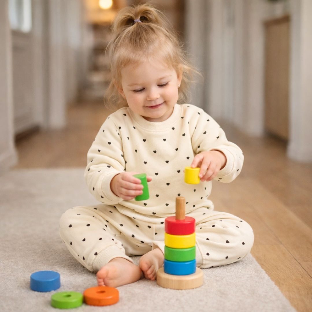suebidou Kinderanzug Wunderschöner Baby und Kinder Freizeitanzug mit Herzen
