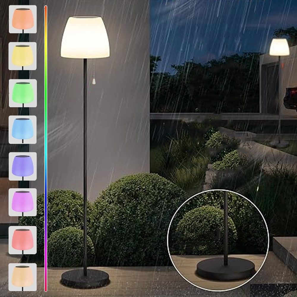 Gartenleuchte Solar Stehlampe Außen Innen Standlampe LED Stehleuchte mit Lichtsensor