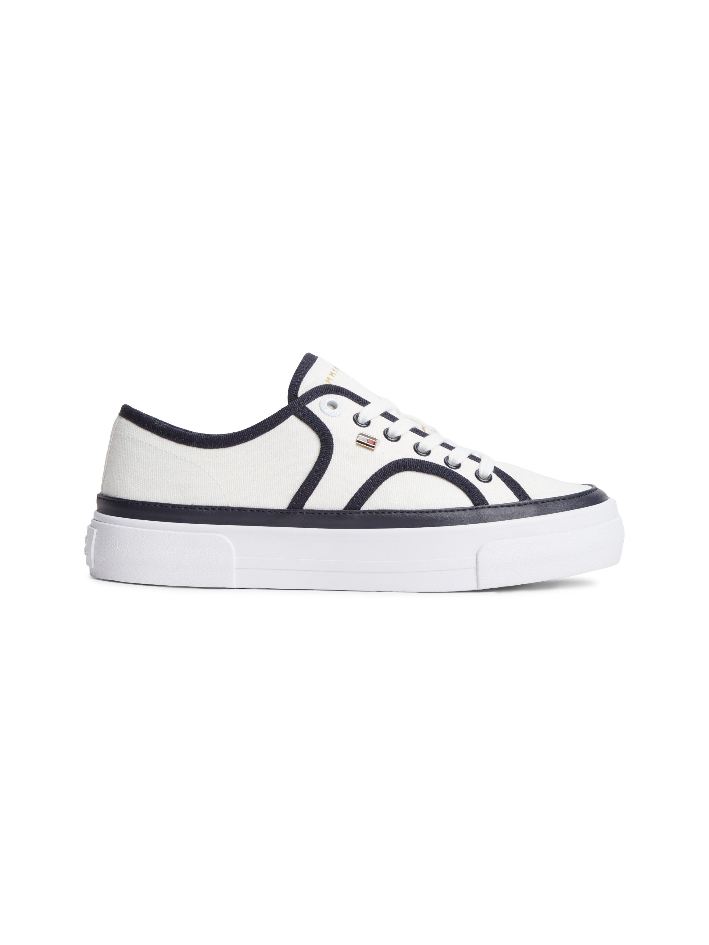 Tommy Hilfiger PLATFORM VULC SNEAKER PIPING Plateausneaker Freizeitschuh, Halbschuh, Schnürschuh mit Kontrast-Paspellierung – Bild 4 von 5
