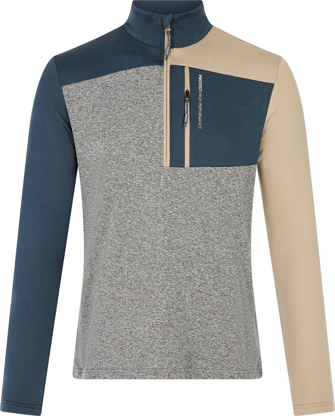 Protest Rollkragenpullover PRTDraw 1/4 zip active top Twilight navy