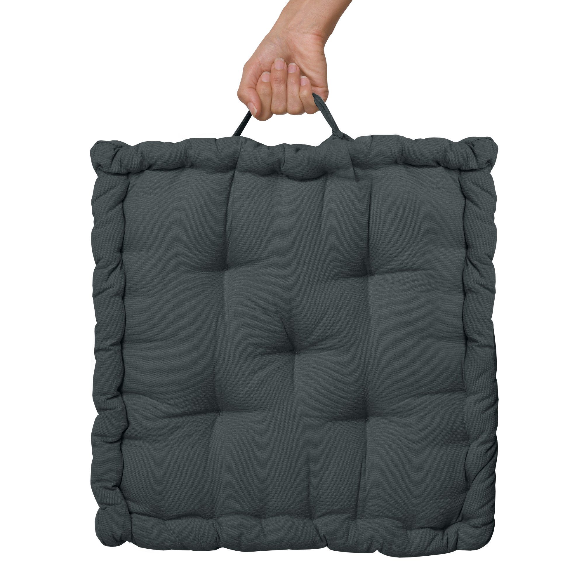 Beautissu Stuhlkissen, 100% Baumwolle, mit Tragegriff günstig online kaufen