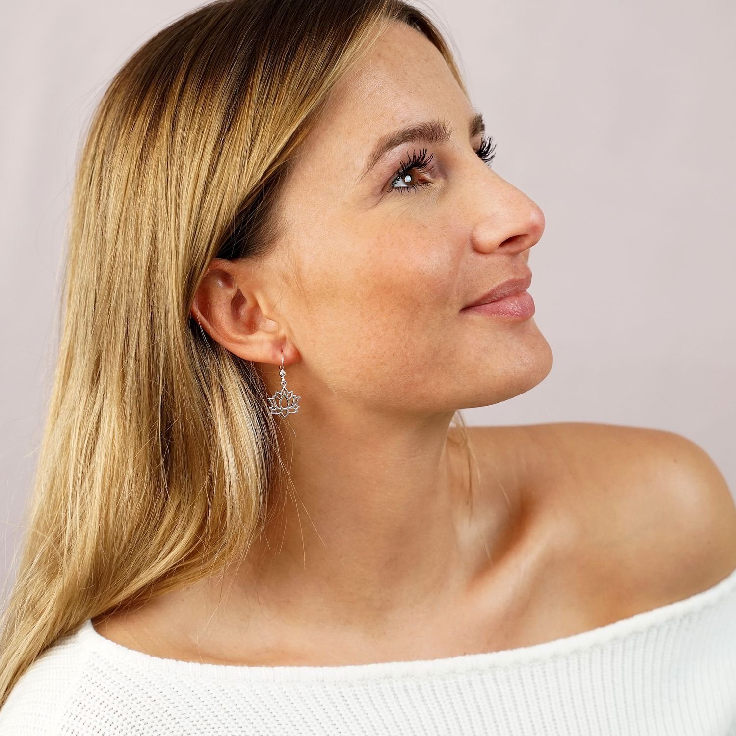 Materia Paar Ohrhaken Damen Lotus / günstig online kaufen