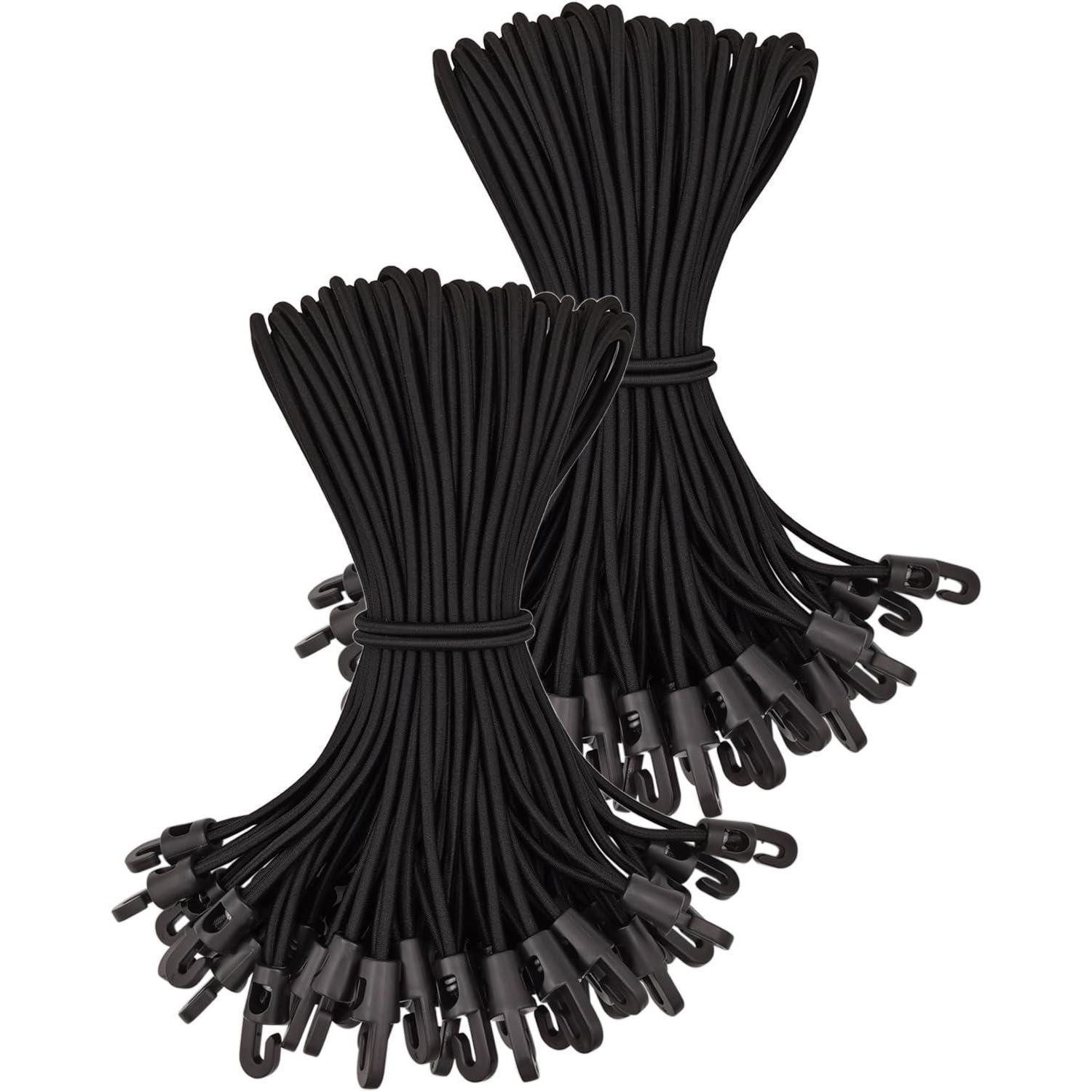 LuxusKollektion Spanngurt Spanngummi Haken Expander Planenspanner Camping 25 cm Schwarz 100 Stk