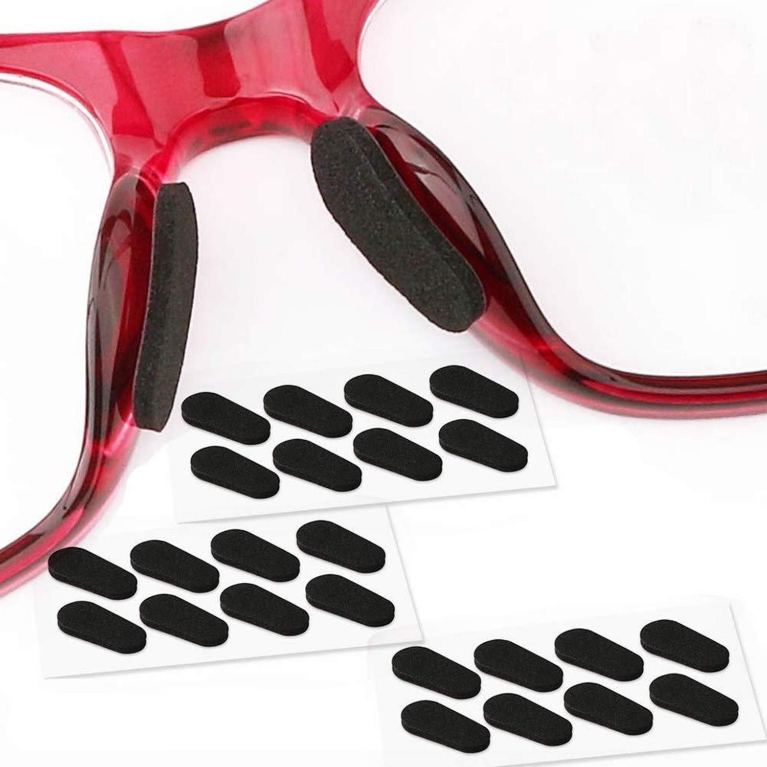LuxusKollektion Brille Nasenpads Brille Schaumstoff 1.5mm Schwarz 12 Paar