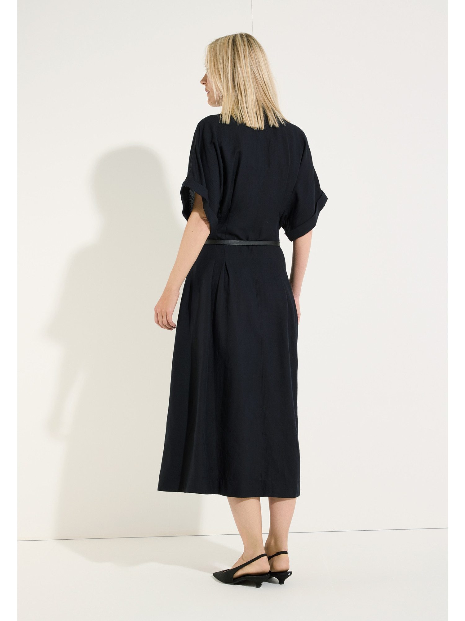 MORE&MORE Blusenkleid weites, lockeres Hemdblusenkleid