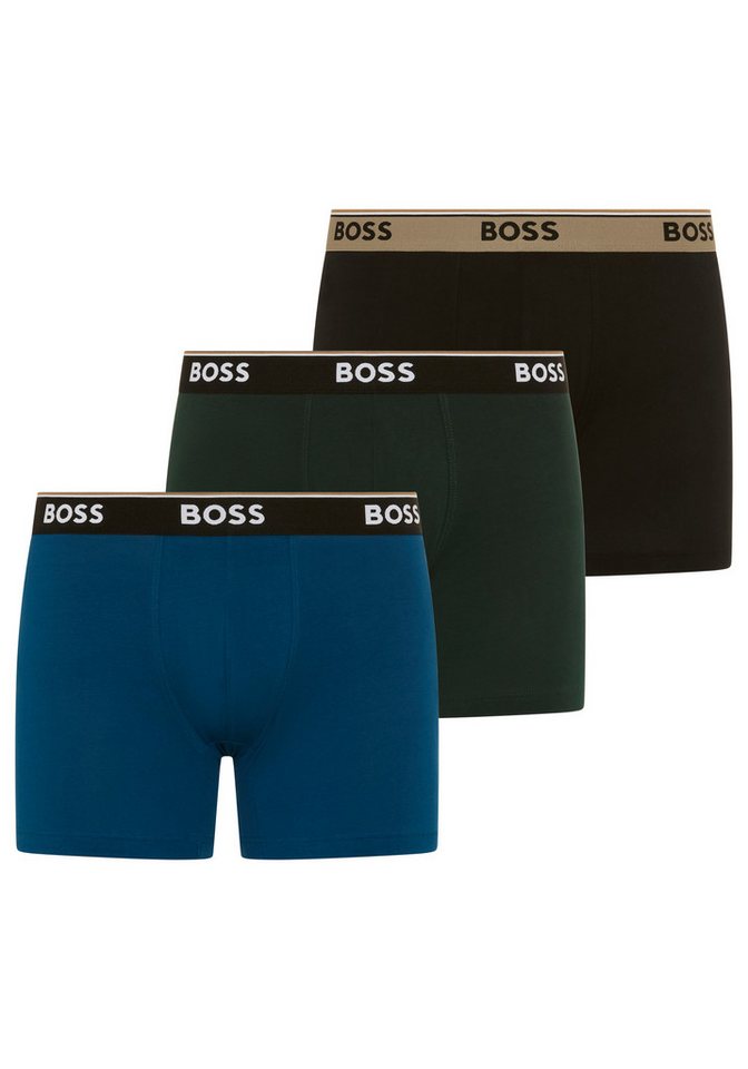 BOSS Boxershorts (Packung, 3-St) aus bequemer Stretch-Baumwolle, körpernah, mittlere Bundhöhe