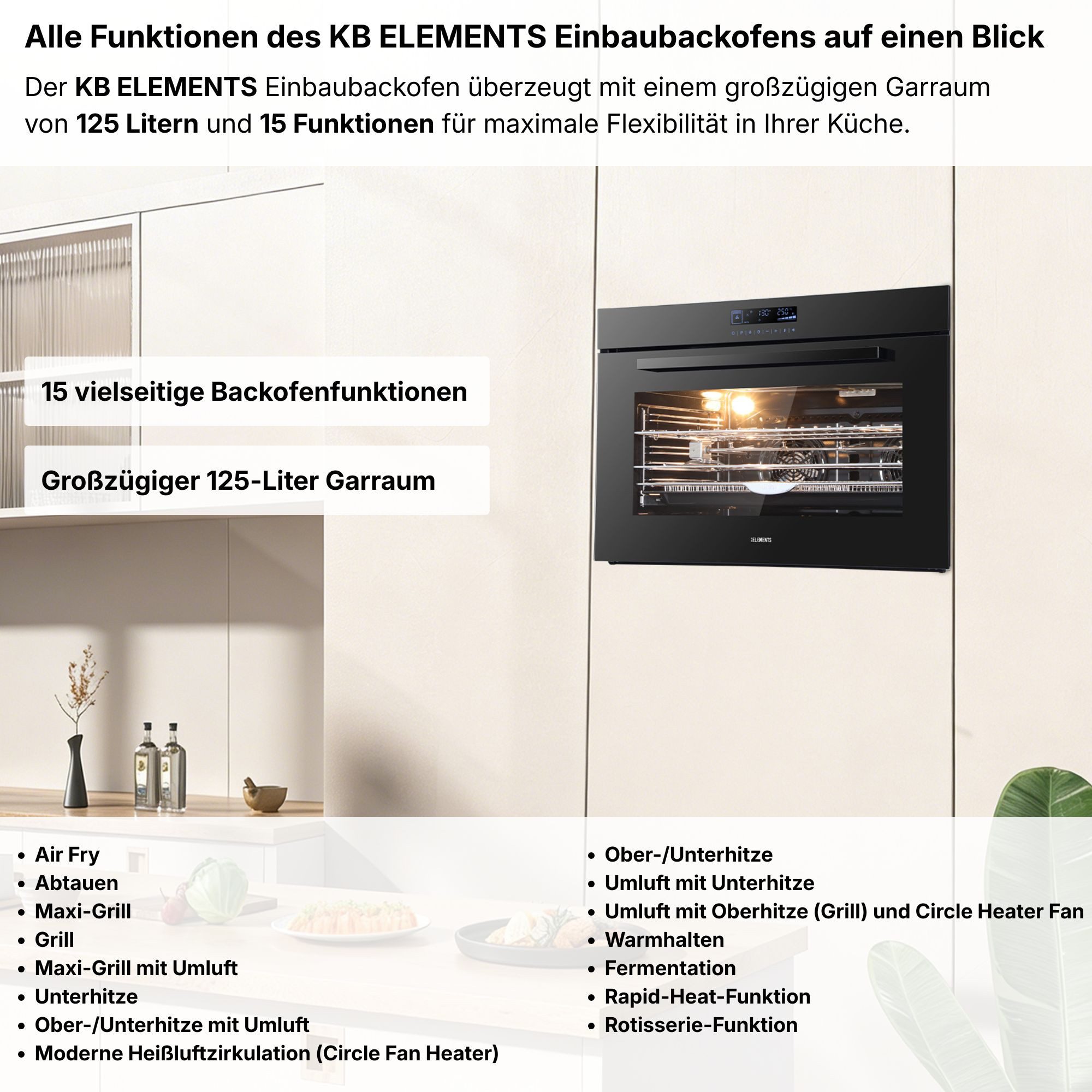 KB Elements Induktions-Kochfeld ELK106PF, Doppelte Flexzone, Autark