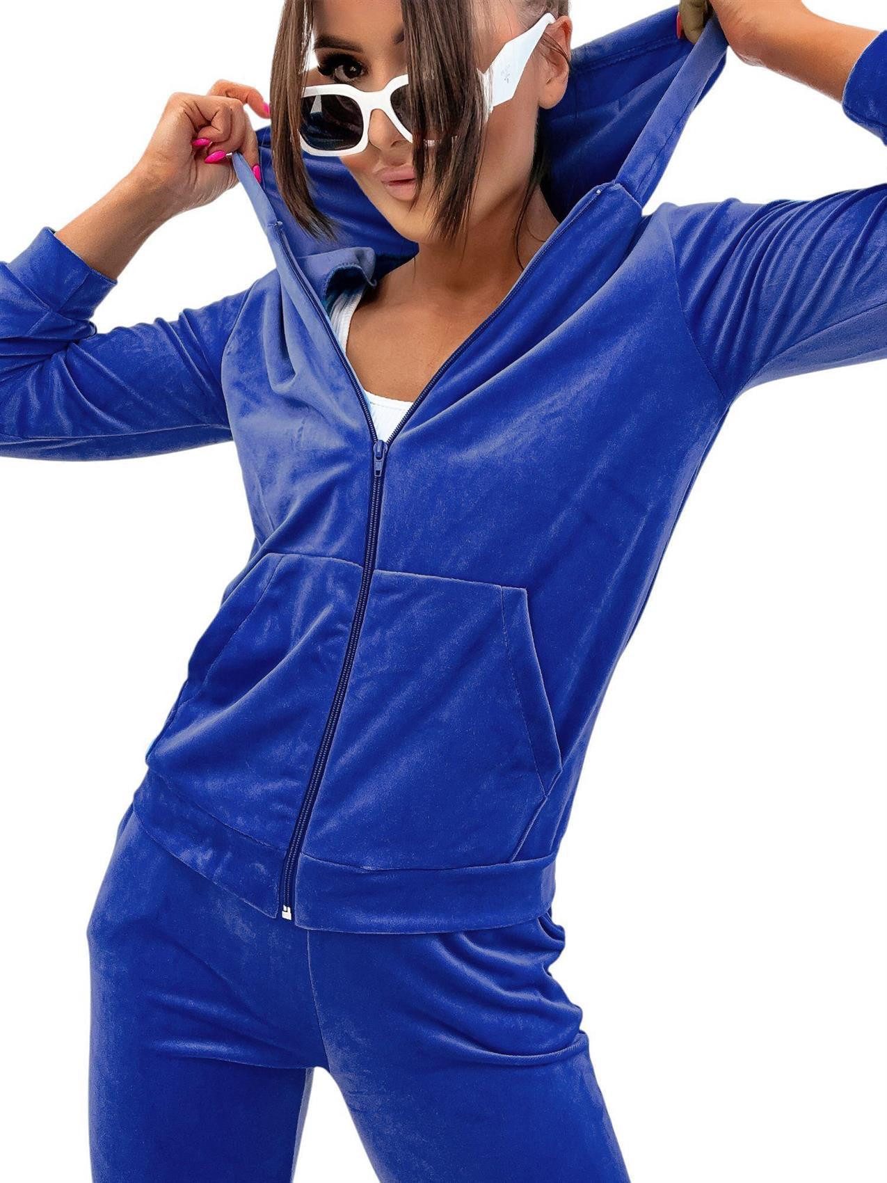 EloModa Jogginganzug Damen Homewear Nicki Jogginganzug mit Kapuze Freizeita günstig online kaufen