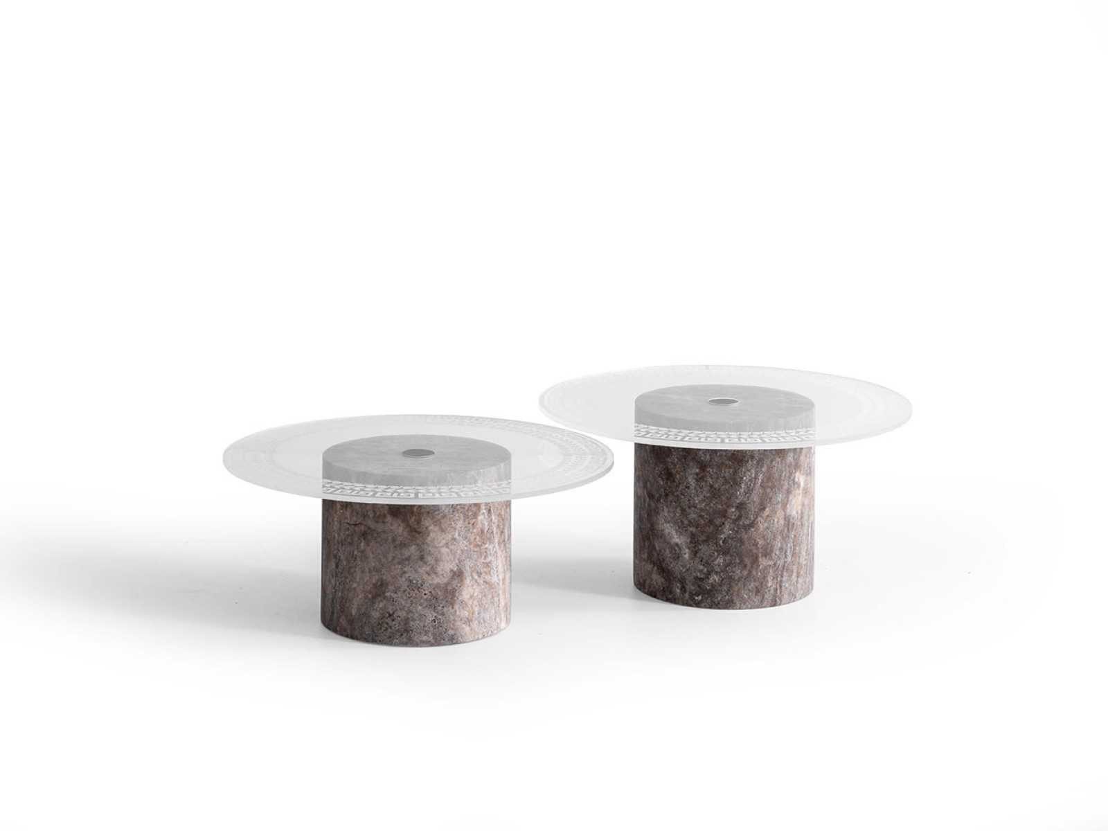 JVmoebel Satztisch JVMoebel Couchtisch Set aus Holz mit transparenter Glasplatte (2-St), Made in Europa